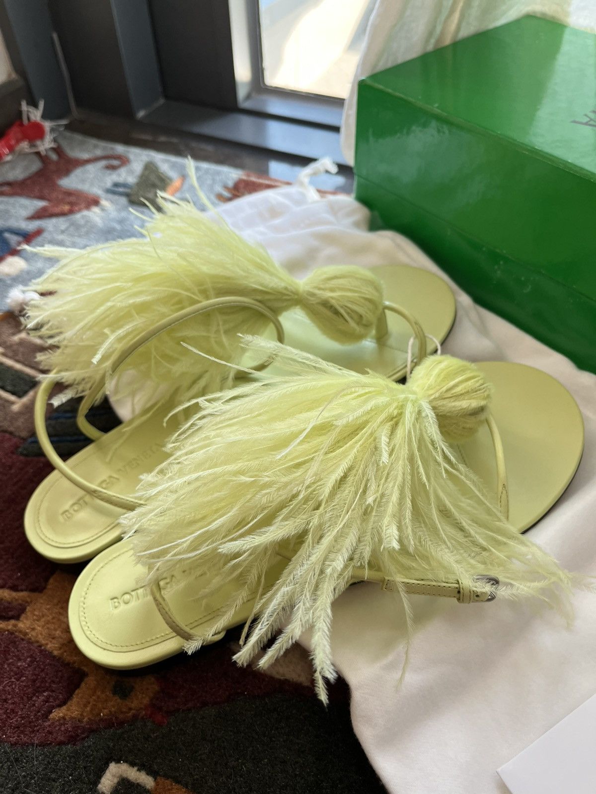 Bottega Veneta BNWB Bottega Veneta Feather Sandals EU38.5 Size US 8.5 / IT 38.5 - 10 Thumbnail