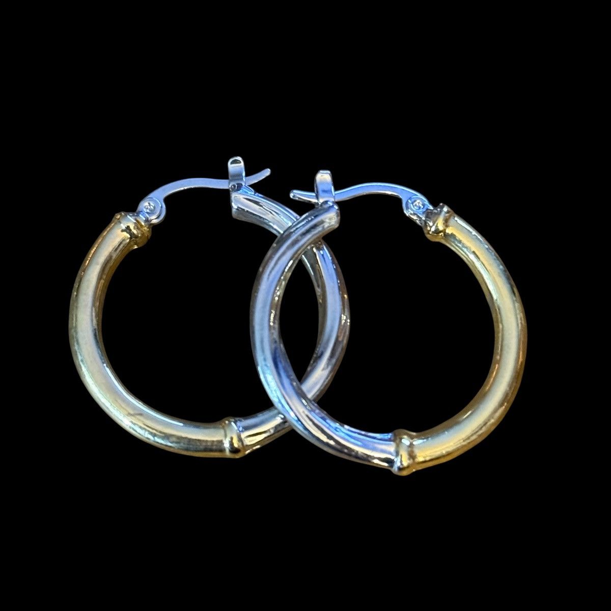 Other Two tone hoop earrings Size ONE SIZE - 1 Thumbnail