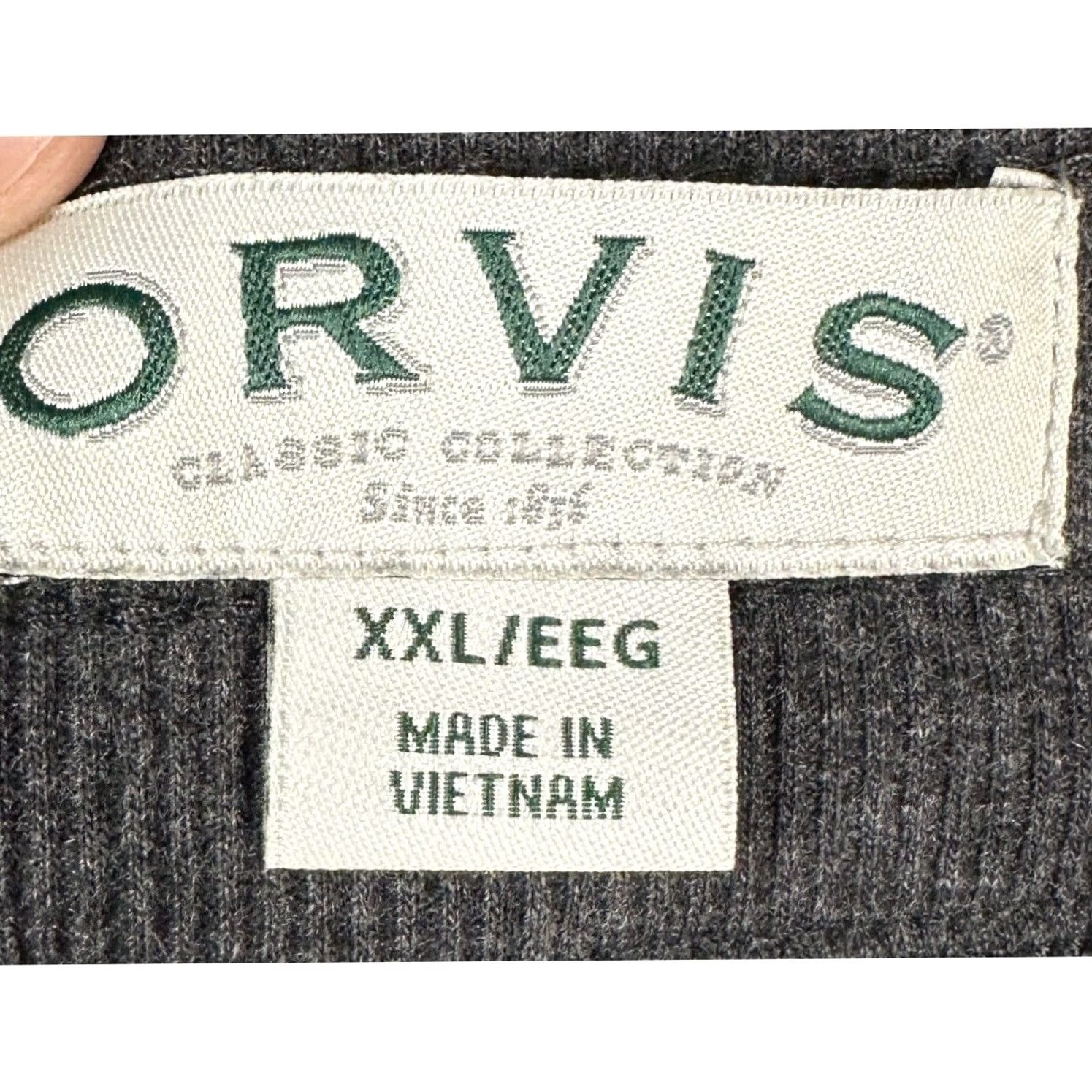 Orvis Orvis Pants Mens 2XL Dark Grey Fleece Jogger Sweatpants Drawstring Stretch Waist Relaxed Fit Pockets Gray 2XL Mens Jogger Sweatpants - Orvis Size US 39 - 3 Thumbnail