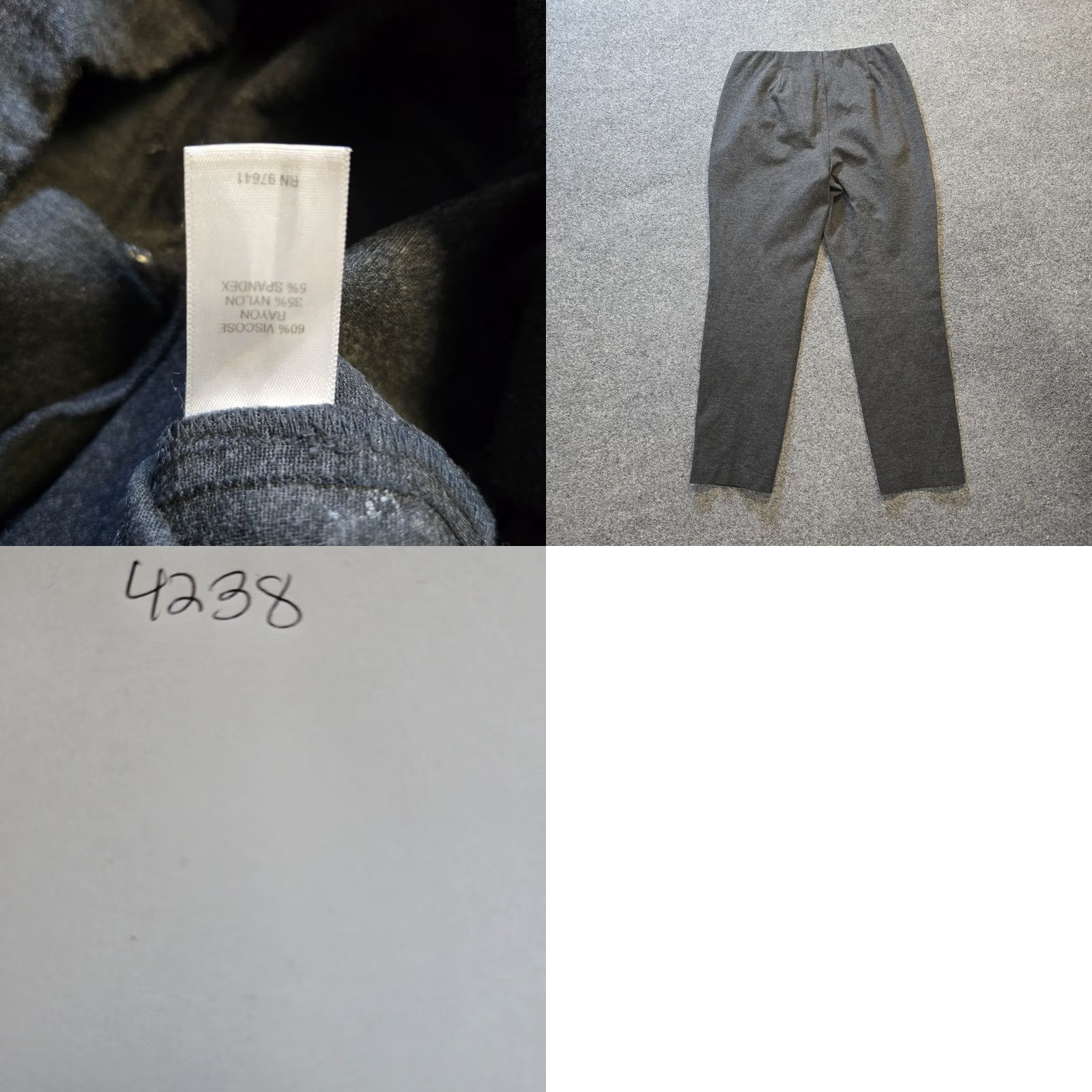 J. Jill J. Jill Pant Women Small Petite Gray Ponte Slim Leg Elastic Waist Casual $ PS XS? Size 28" / US 6 / IT 42 - 8 Thumbnail