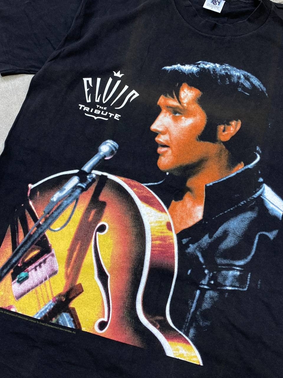 Band Tees Vintage Elvis The Tribute 1994 Single Stitch Promo T-Shirt Size US L / EU 52-54 / 3 - 8 Thumbnail