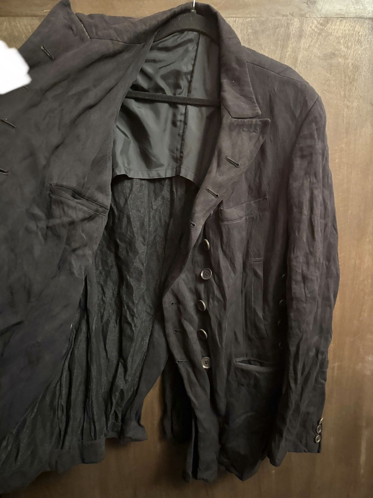 Yohji Yamamoto yohji yamamoto metal cotton navy textured jacket 3jp Size US M / EU 48-50 / 2 - 12 Thumbnail