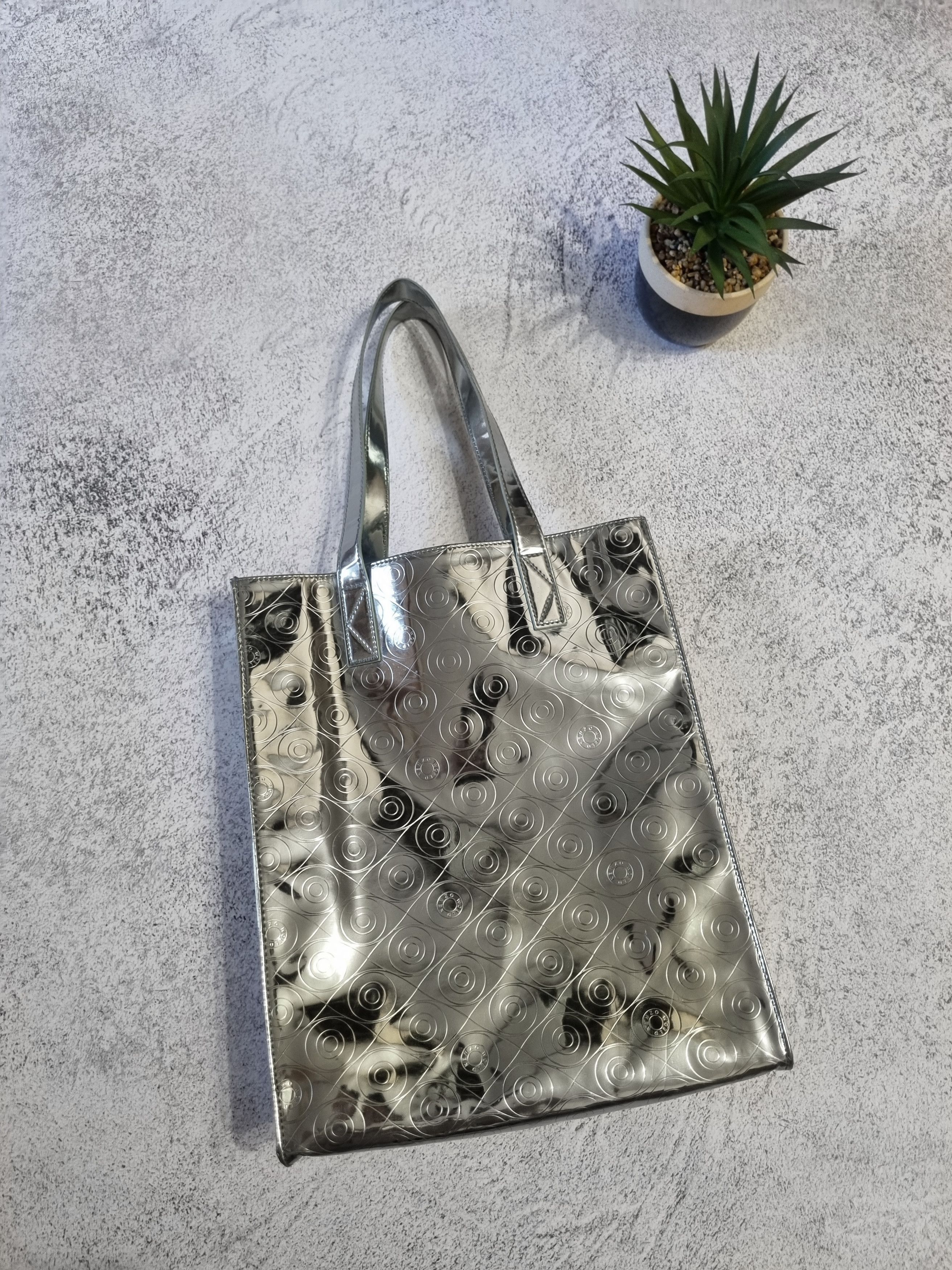 Kenzo Parfums Silver Shopper Tote Bag, Women's