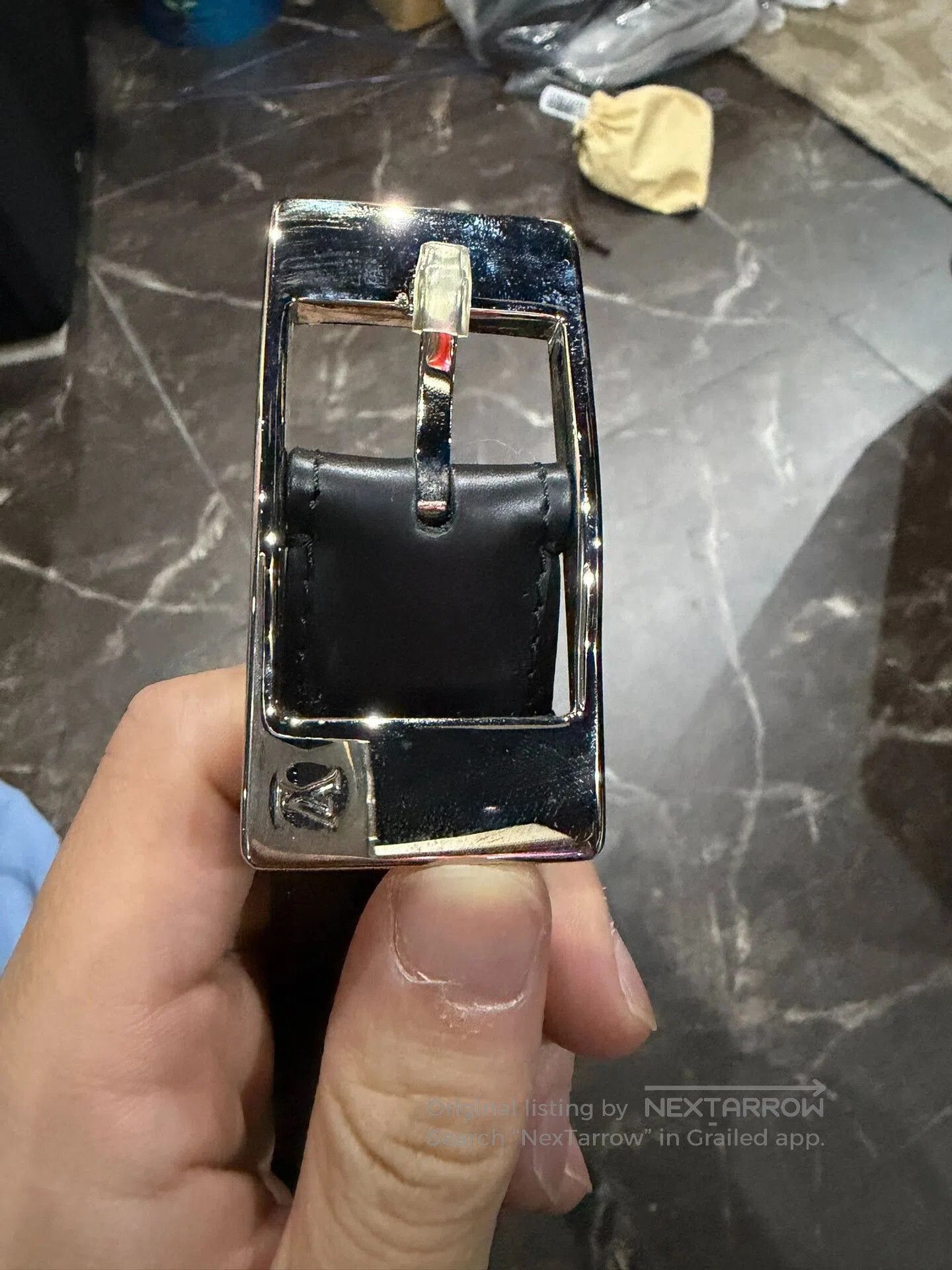 Louis Vuitton LV Mirage Mirror Black Calfskin Belt. Size ONE SIZE - 3 Thumbnail