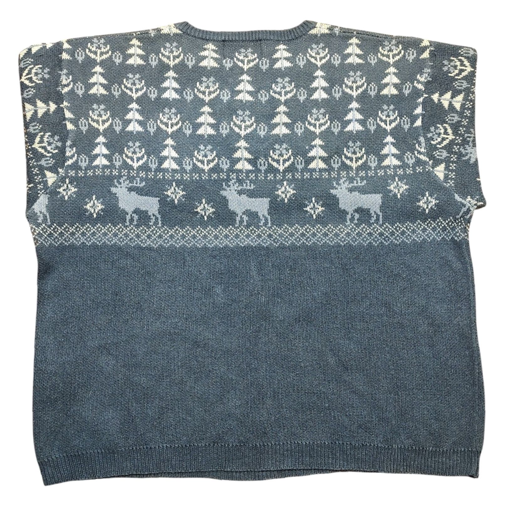 Vintage VINTAGE Woolrich Sweater Womens L Dark Blue Fair Isle Winter Deer Toggle Clasps Shirt Pullover Christmas Holiday Nature Outdoor Animals Size L / US 10 / IT 46 - 2 Thumbnail