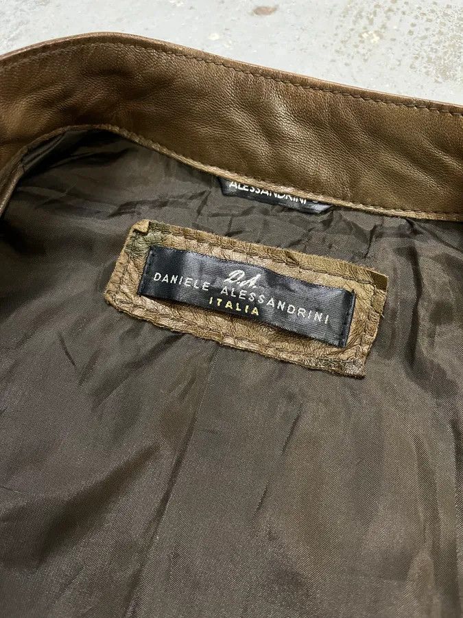 Daniele Alessandrini Daniele Alessandrini Brown Camo Leather Jacket Size US S / EU 44-46 / 1 - 9 Thumbnail