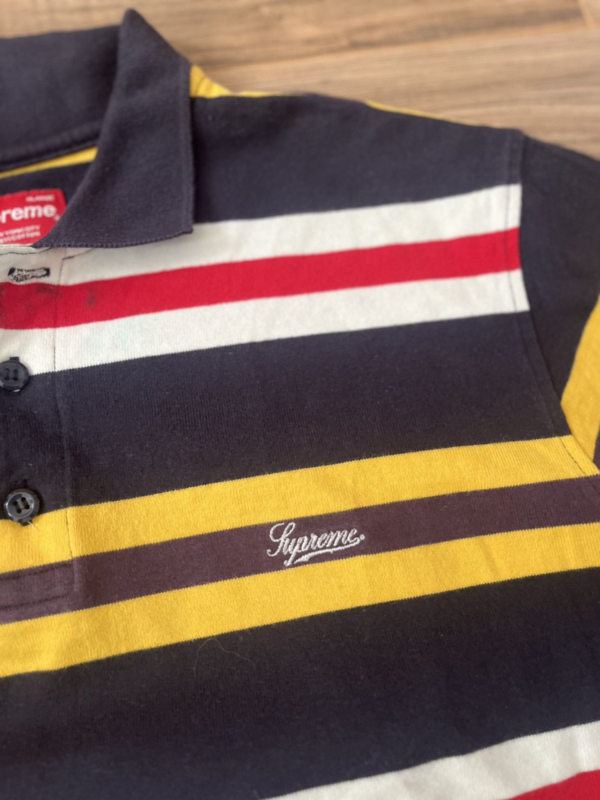 Supreme Supreme Multi Stripe Rugby Size US XL / EU 56 / 4 - 10 Thumbnail