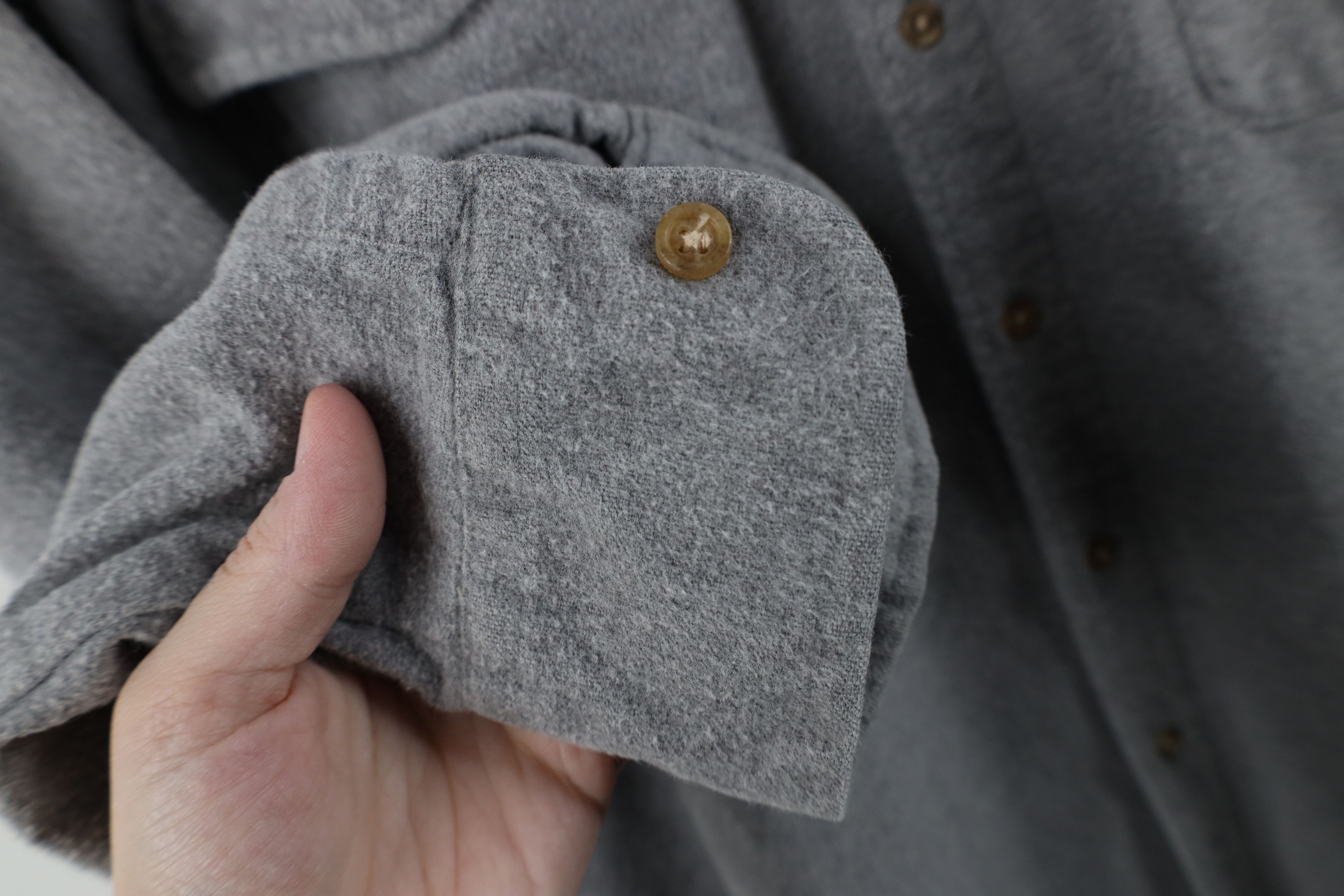 Vintage Vintage 90s Streetwear Heavy Chamois Cloth Button Down Shirt Size US L / EU 52-54 / 3 - 6 Thumbnail