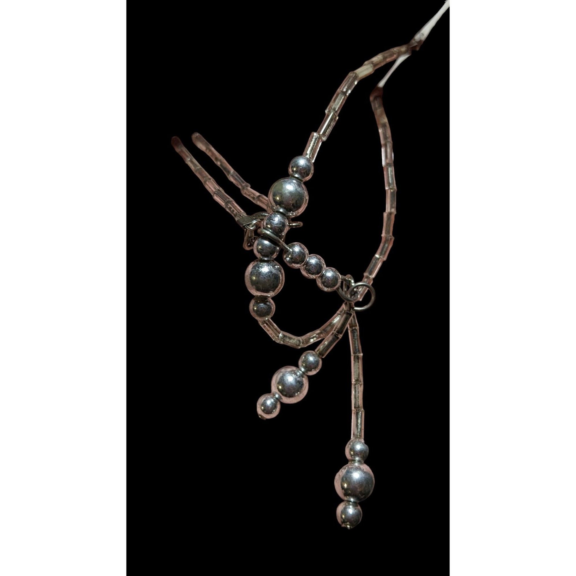 Other Handmade Silver Beaded Necklace Size ONE SIZE - 3 Thumbnail