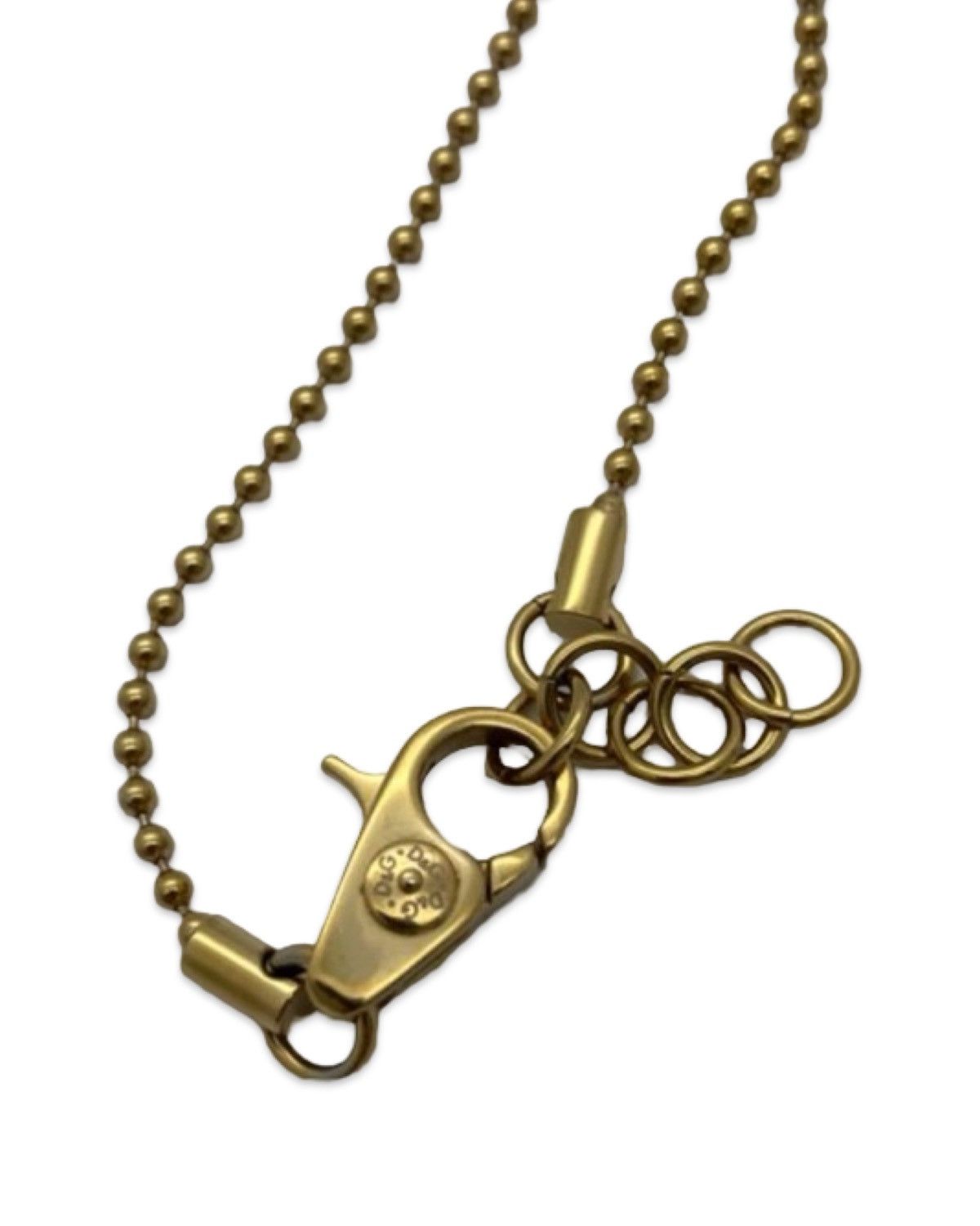 Dolce & Gabbana Triple Charm Gold Plated Multi Ring Necklace Size ONE SIZE - 3 Thumbnail