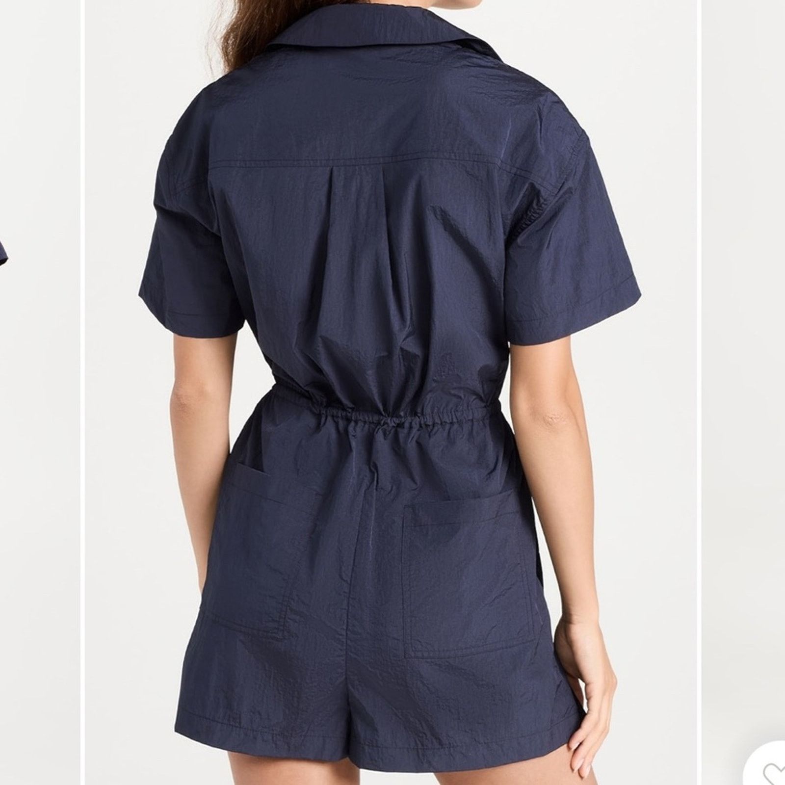 Sweaty Betty Sweaty Betty Anytime Short Sleeve Romper Navy Blue Size L Size 34" / US 12 / IT 48 - 3 Thumbnail