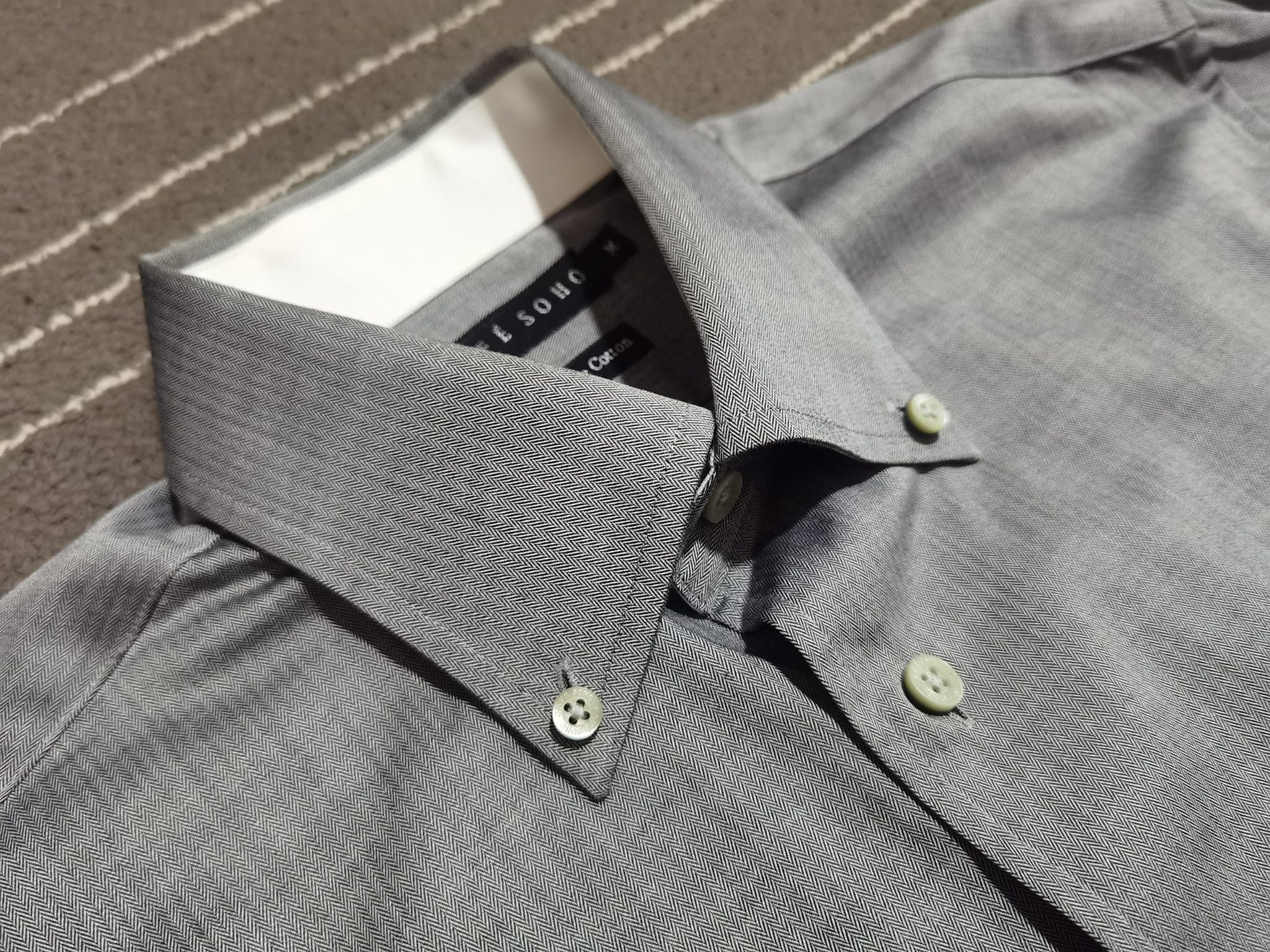Japanese Brand CAFE SOHO easy care cotton buttons up S 2116 Size US S / EU 44-46 / 1 - 9 Thumbnail
