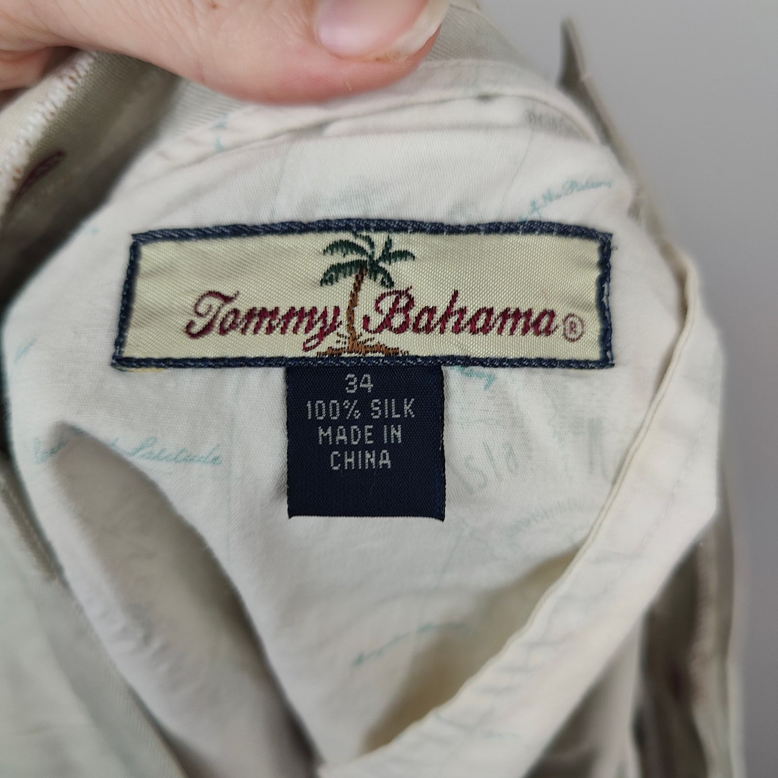 Tommy Bahama Tommy Bahama Silk Pants Mens 34 Light Beige Pleated Casual Size US 34 / EU 50 - 6 Thumbnail