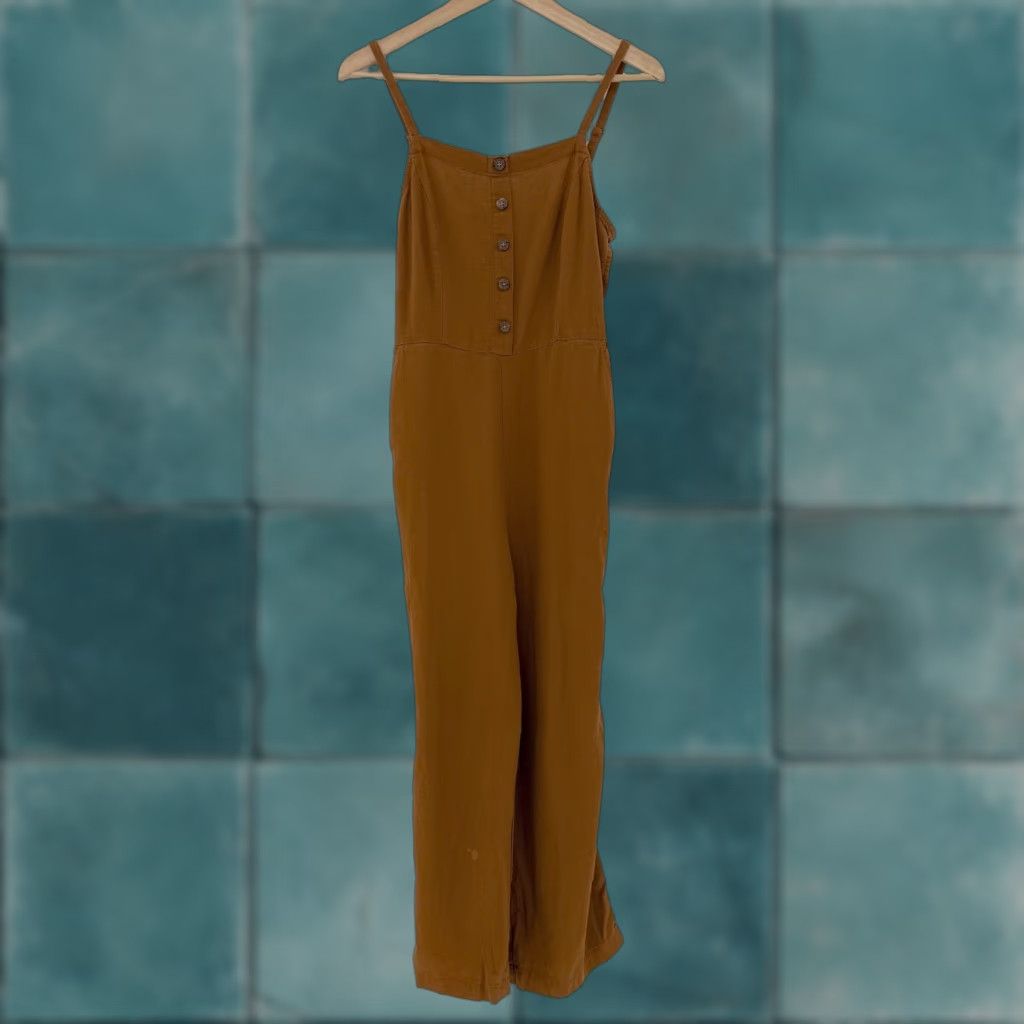 Old Navy Old Navy Jumpsuit Women’s Jumpsuit Brown Button Front Sleeveless Casual Boho 100% Cotton, Chambray Solid Brown Fallcore XS? Not Applicable Size 28" / US 6 / IT 42 - 1 Thumbnail