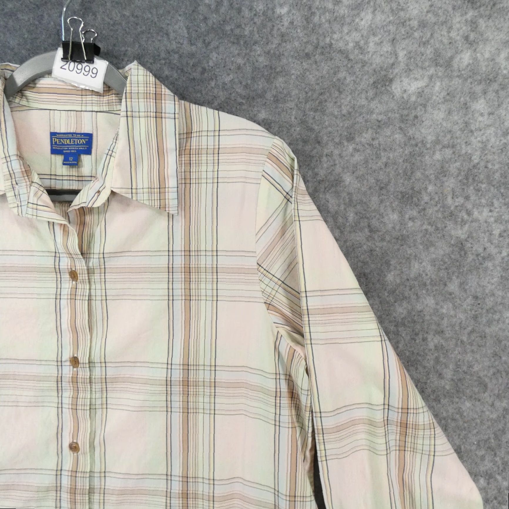 Pendleton Pendleton Shirt Womens 12 Long Sleeve Button-Up Pink Plaid Size XL / US 12-14 / IT 48-50 - 6 Thumbnail