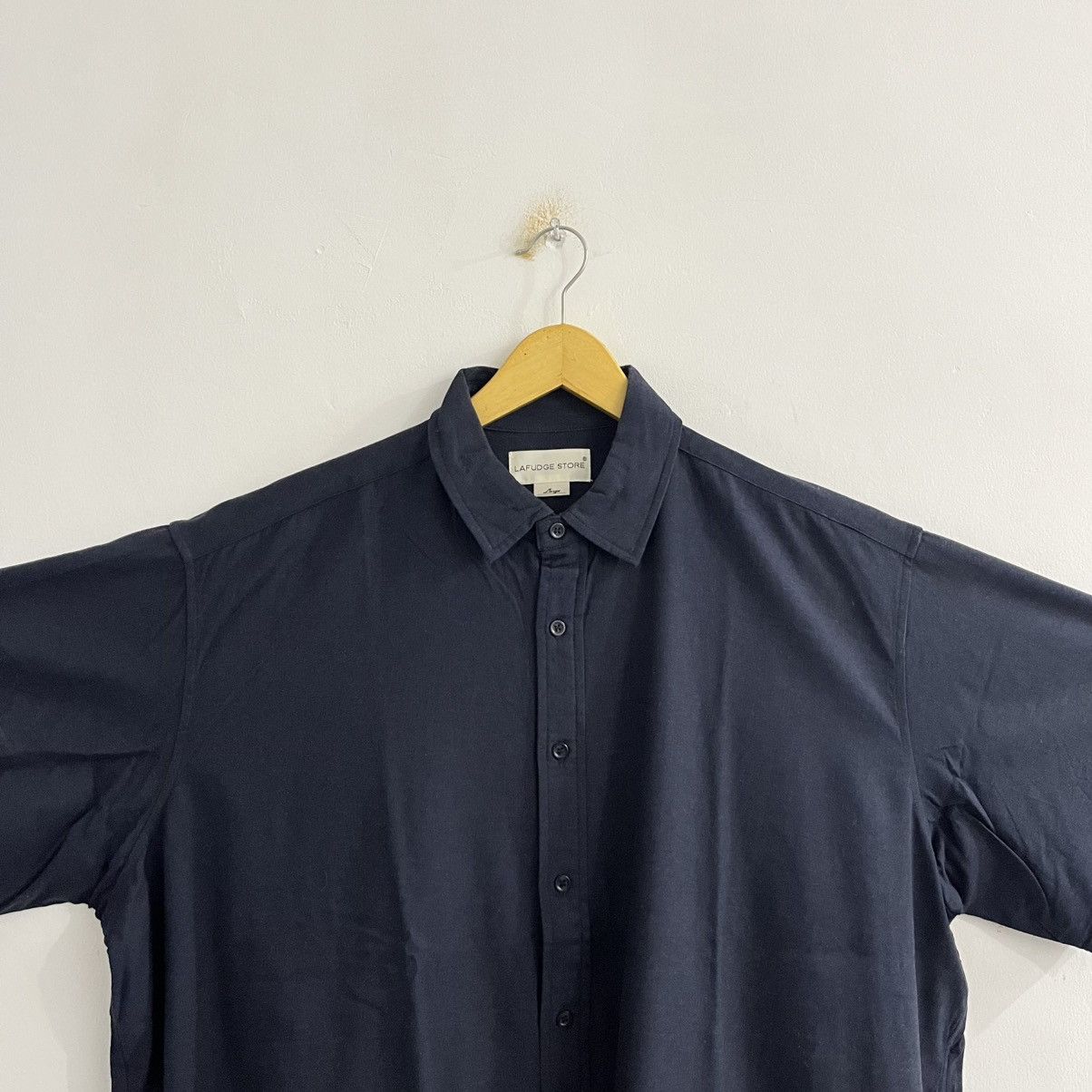 Japanese Brand Lafudge City Boy Oversized Shirt Darknavy Size US L / EU 52-54 / 3 - 2 Thumbnail