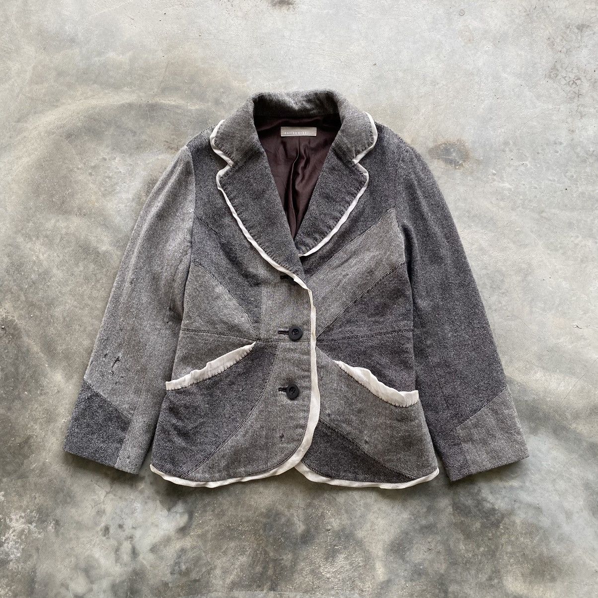 Vintage NORIKO'ARAKI Rare Wool Knit Blazer Jacket Size US L / EU 52-54 / 3 - 1 Thumbnail