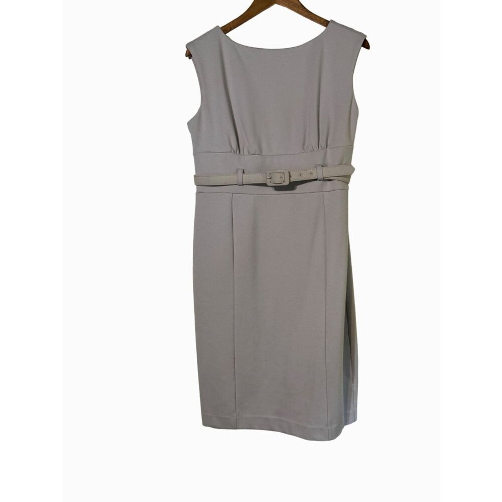 Other Adrienne Vittadini Gray Belted Sheath Dress Sleeveless Large Size L / US 10 / IT 46 - 1 Thumbnail