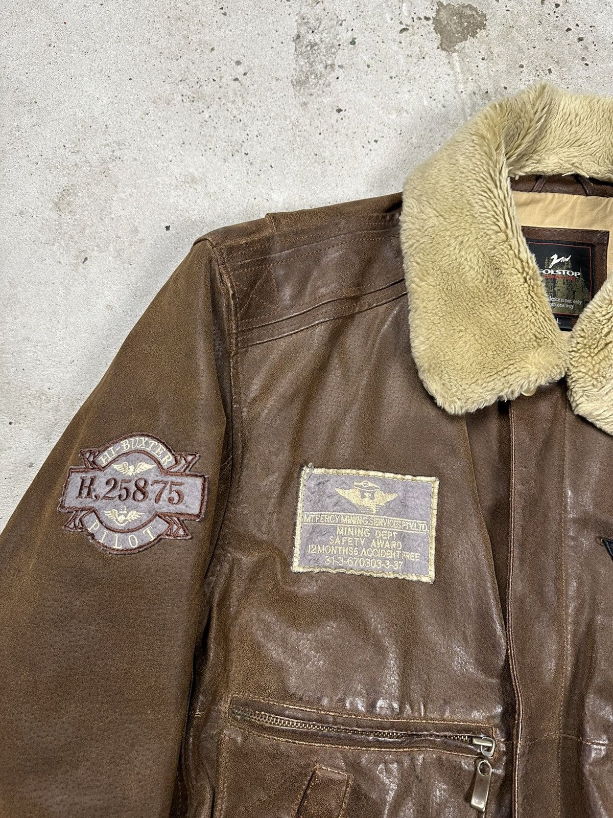 Genuine Leather × Vintage Vintage Y2K Top Gun A2 Flyers Brown Bomber Leather Jacket Size US L / EU 52-54 / 3 - 6 Thumbnail