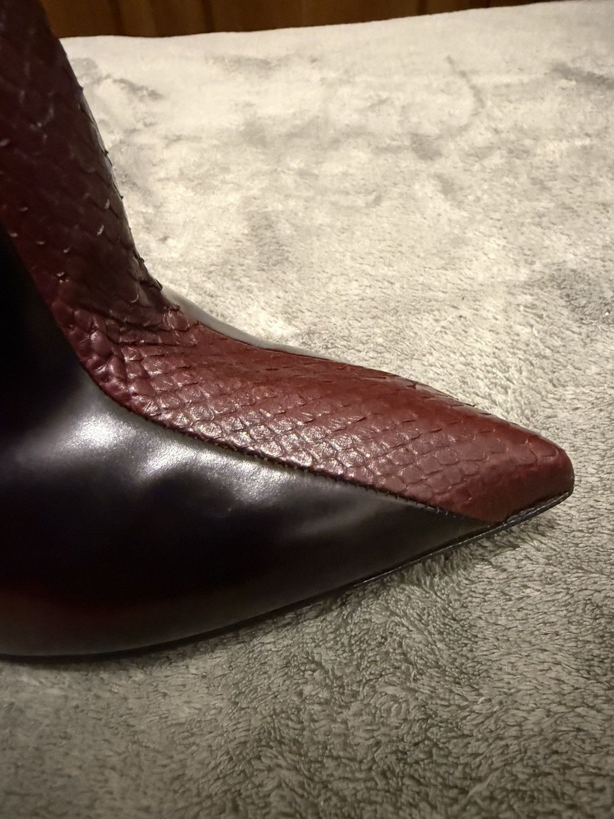Celine Céline archive heels in pelle bordeaux e pitone. Size US 10 / IT 40 - 18 Thumbnail
