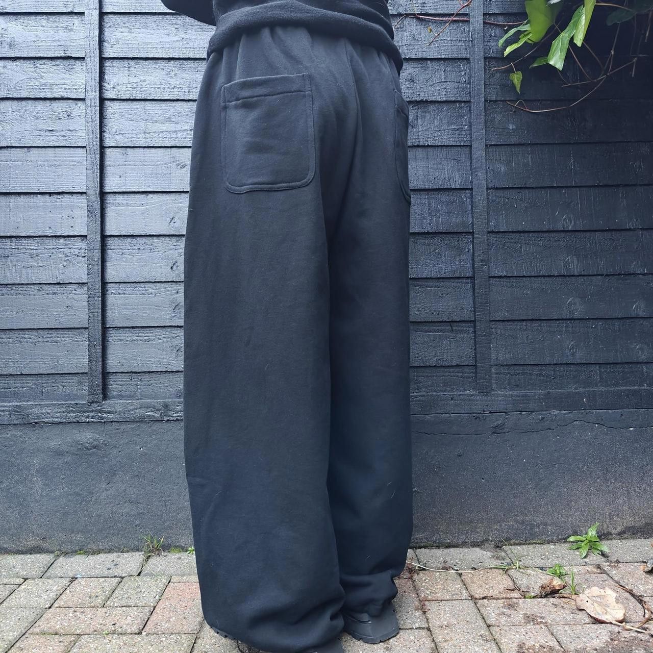 Other Japanese Black Thick Wide Leg Sweatpants Size US 32 / EU 48 - 4 Thumbnail