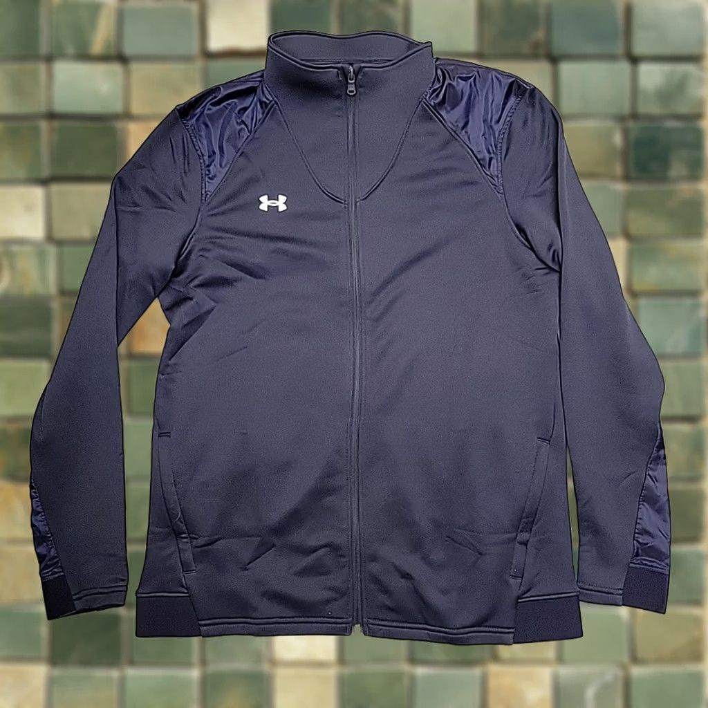 Under Armour Under Armour Command Jacket Womens Medium Blue Full Zip Loose Fit Casual Warm Up Size M / US 6-8 / IT 42-44 - 1 Thumbnail