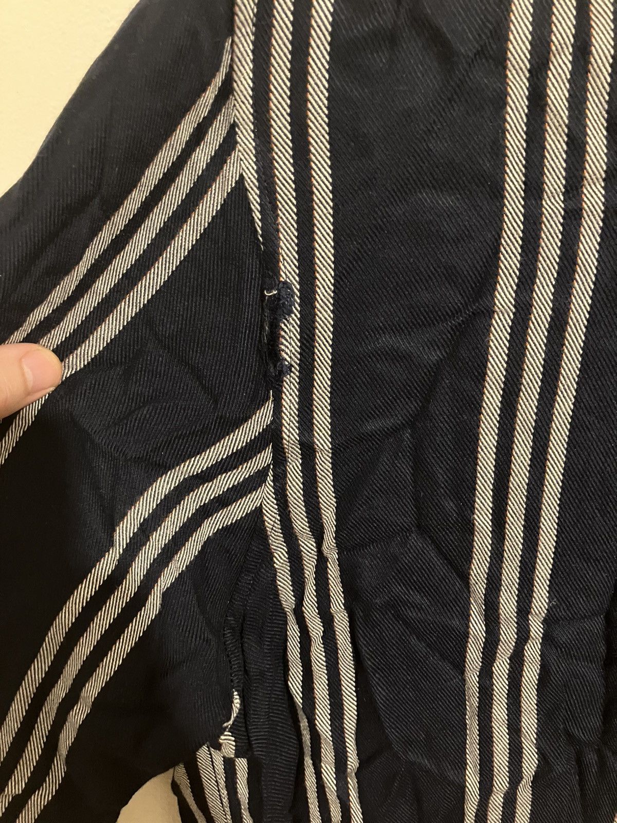 Sandro Viscose striped navy shirt Size US L / EU 52-54 / 3 - 5 Thumbnail