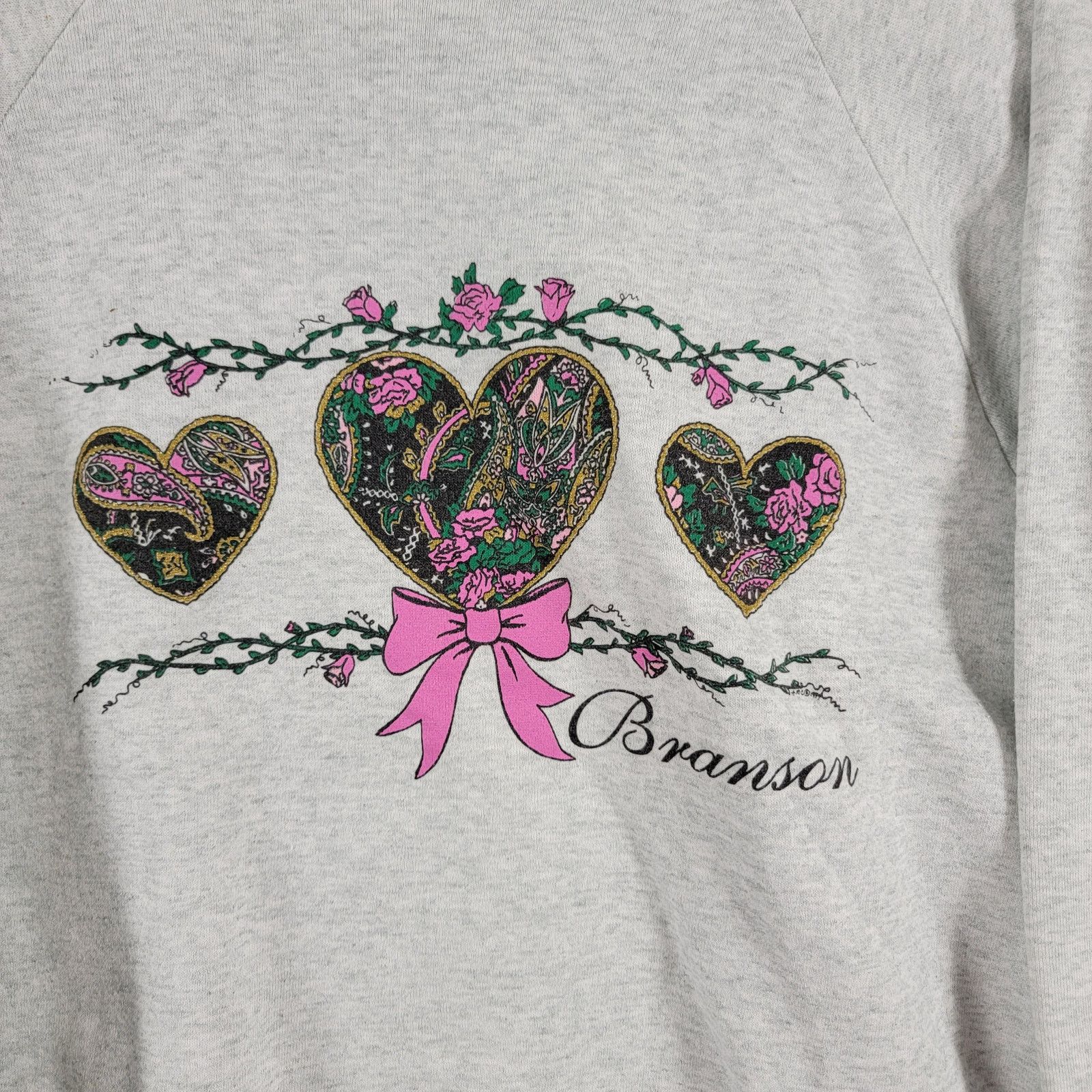 Fruit Of The Loom 80's Vintage Branson Gray LS Sweatshirt Fruit of the Loom L Size L / US 10 / IT 46 - 4 Thumbnail