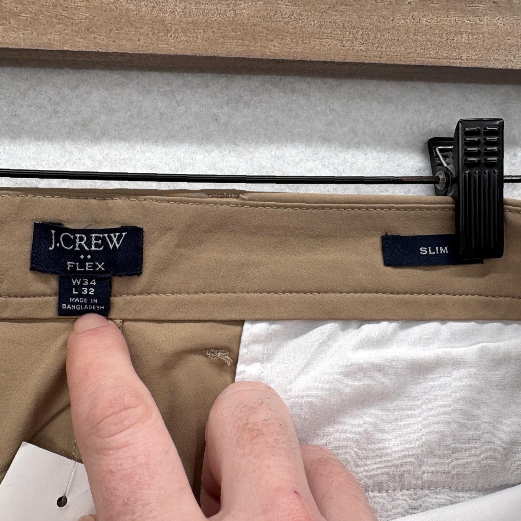 J.Crew J.Crew Flex Tech Pants Mens 34x32 Slim Straight Leg Beige Polyester Stretch Pockets Flat Front Brown 90s? Size US 34 / EU 50 - 7 Thumbnail