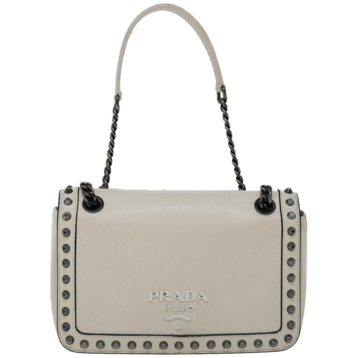 Prada Galleria Beige Leather Shoulder Bag (Pre-Owned) Size ONE SIZE - 1 Thumbnail