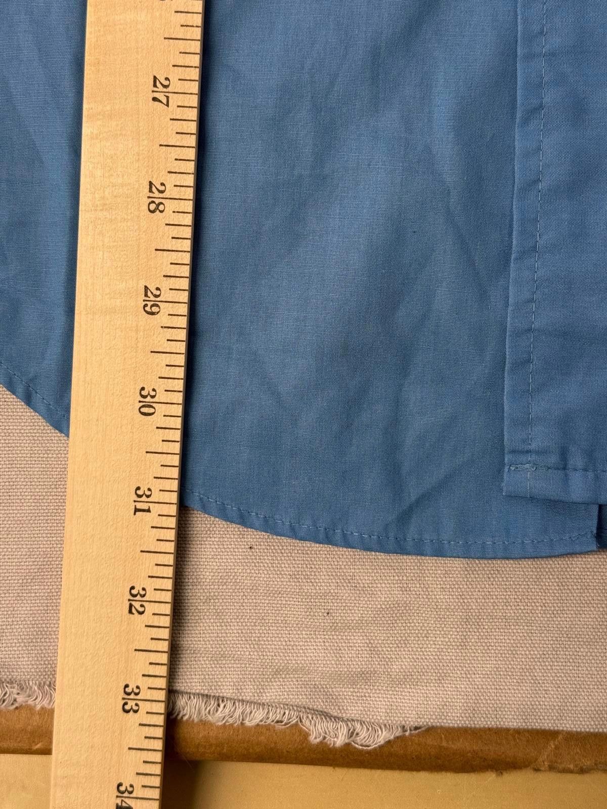 Designer VTG Manhattan DQ Traditionals Blue LS Button Up XL Size 44R - 6 Thumbnail
