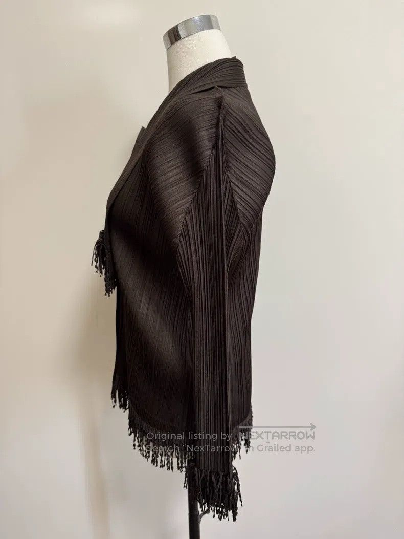 Issey Miyake Issey Miyake Fringed Scarf Pleated Top Size M / US 6-8 / IT 42-44 - 2 Thumbnail