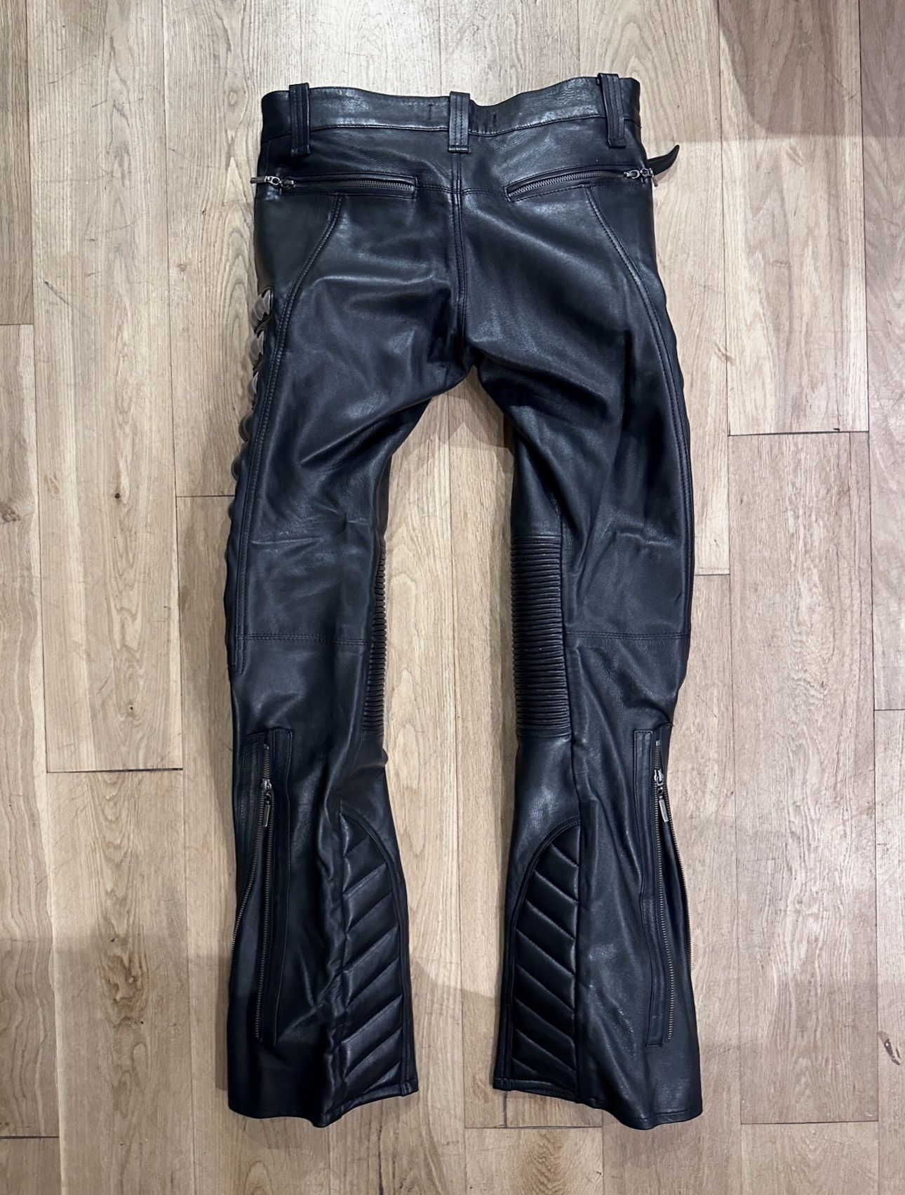 Yasuyuki Ishii Yasuyuki ishii Leather Biker Pants Size US 33 - 2 Thumbnail