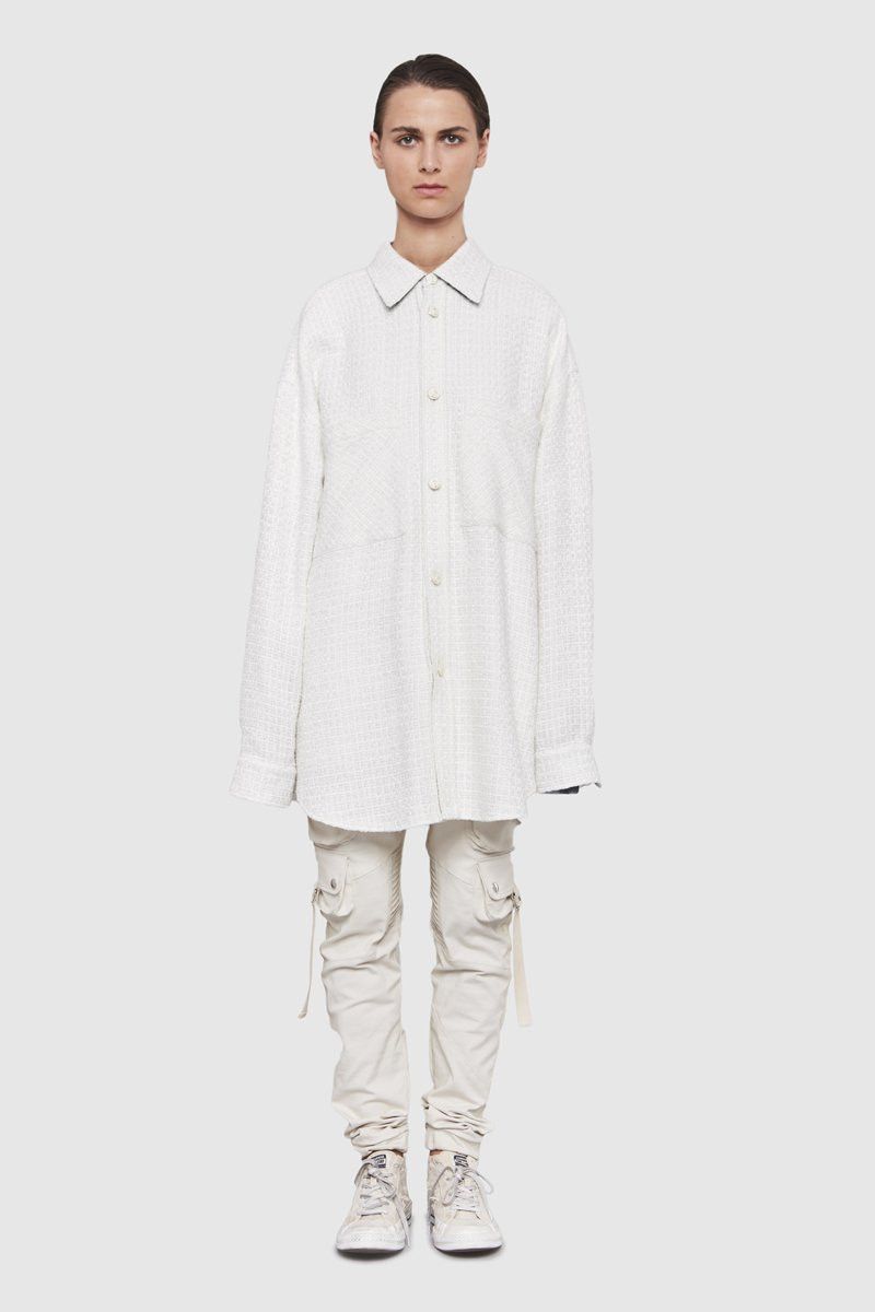 Faith Connexion Faith Connexion Oversized Tweed Shirt Jacket (Brand New) Size ONE SIZE - 3 Thumbnail