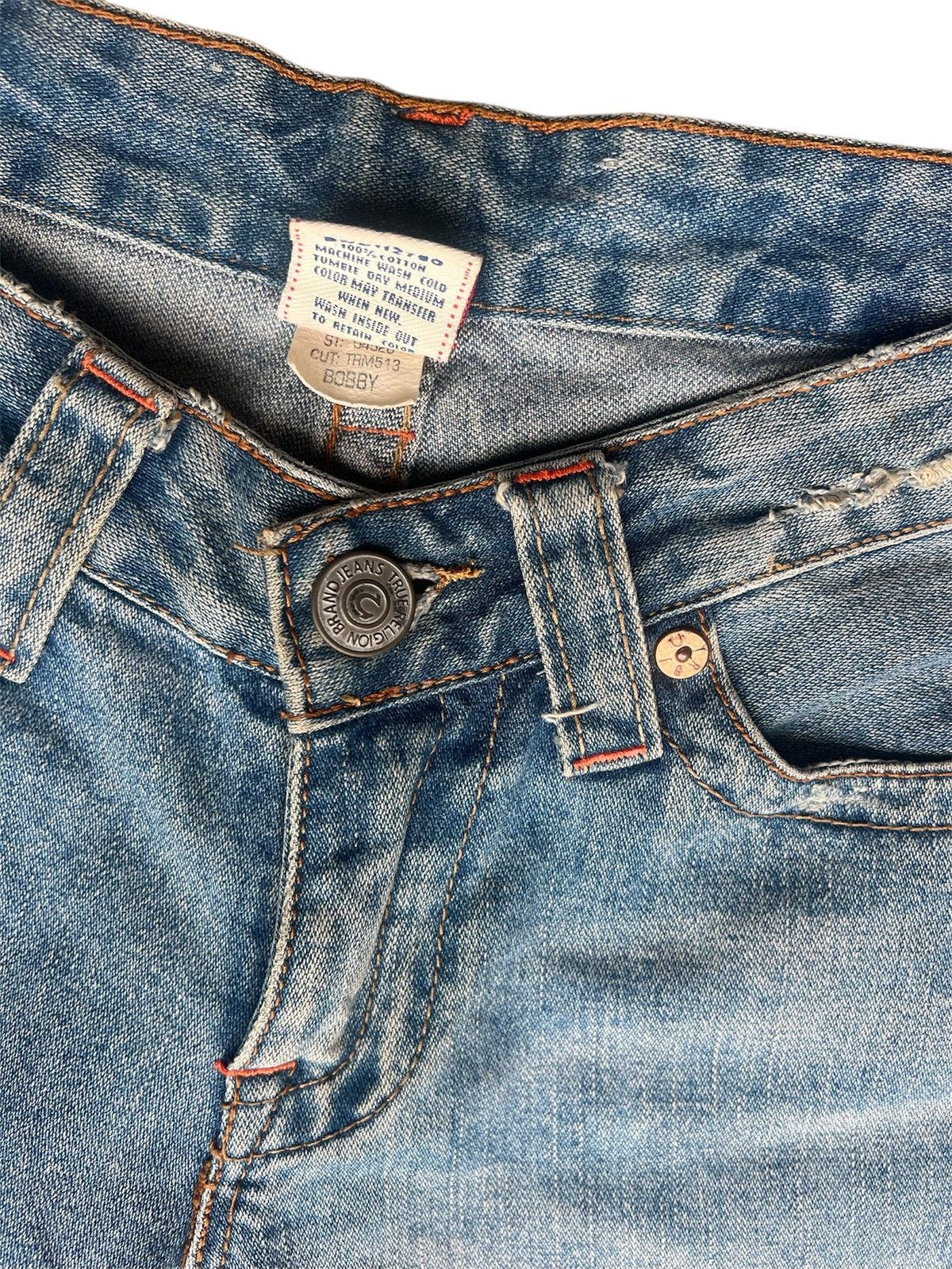 True Religion Vintage True Religion Embroidered Flared Bobby Jeans Size US 29 - 10 Thumbnail