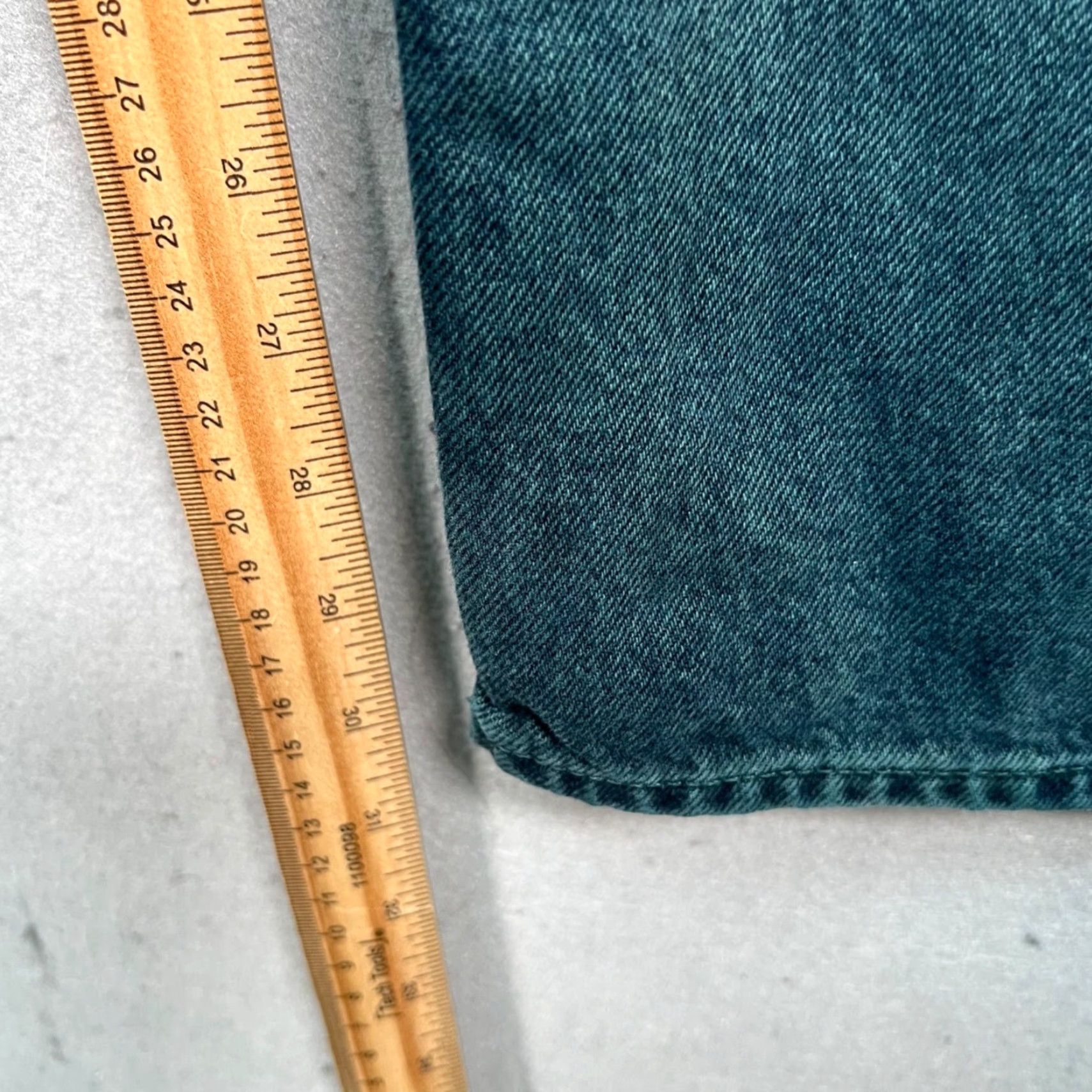 Cos COS Jeans 31x32 Denim Straight Leg 100% Cotton Dark Teal Blue Mens Regular 5-Pocket Button Closure Vintage? No Size US 31 - 7 Thumbnail