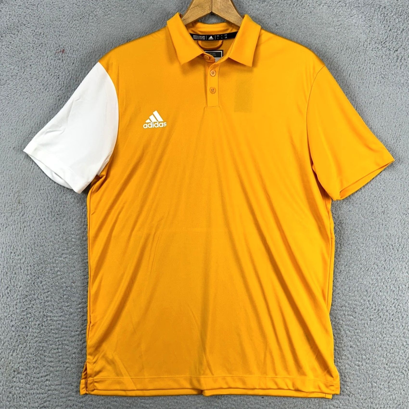 Adidas adidas Aeroready Mens Golf Polo Shirt L Colorblock Yellow White Rugby NEW Shirt Size US L / EU 52-54 / 3 - 3 Thumbnail