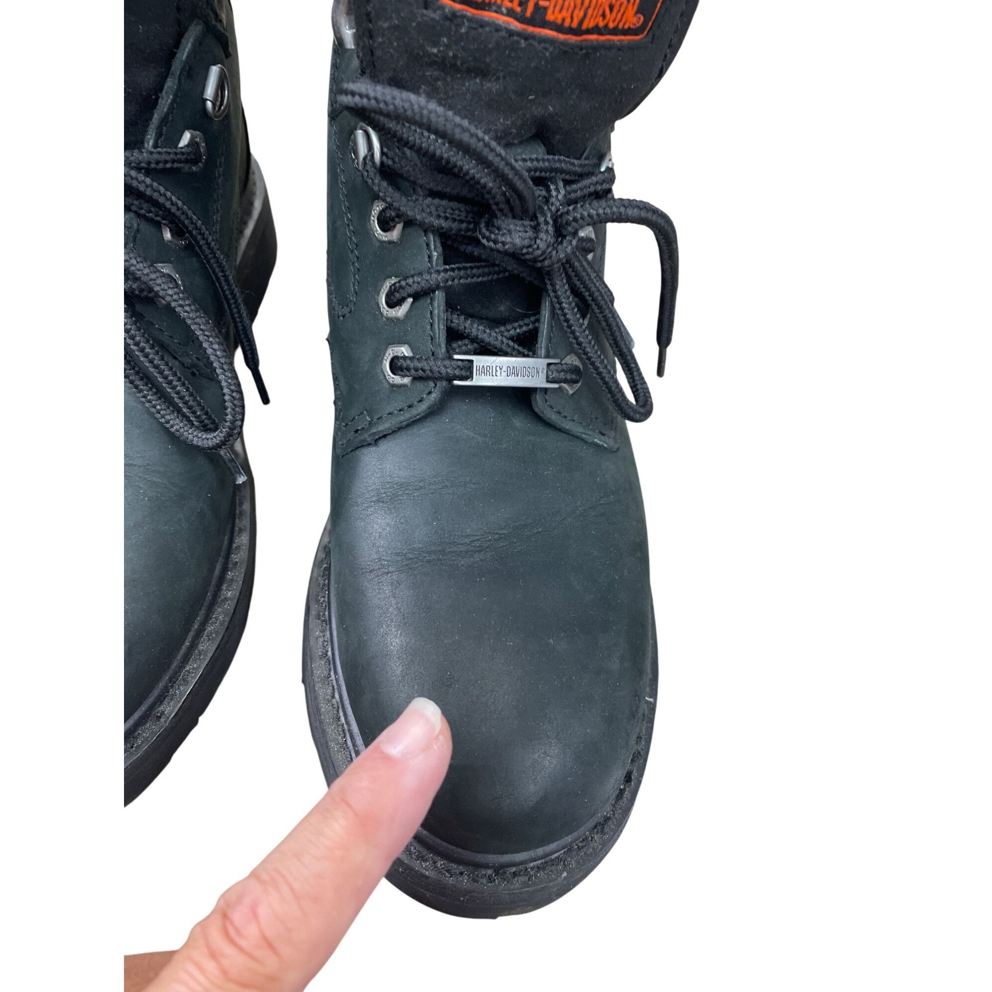 Harley Davidson Harley-Davidson Mens Black Leather Ankle Riding Boots Size 8 Size US 8.5 / EU 41-42 - 13 Thumbnail