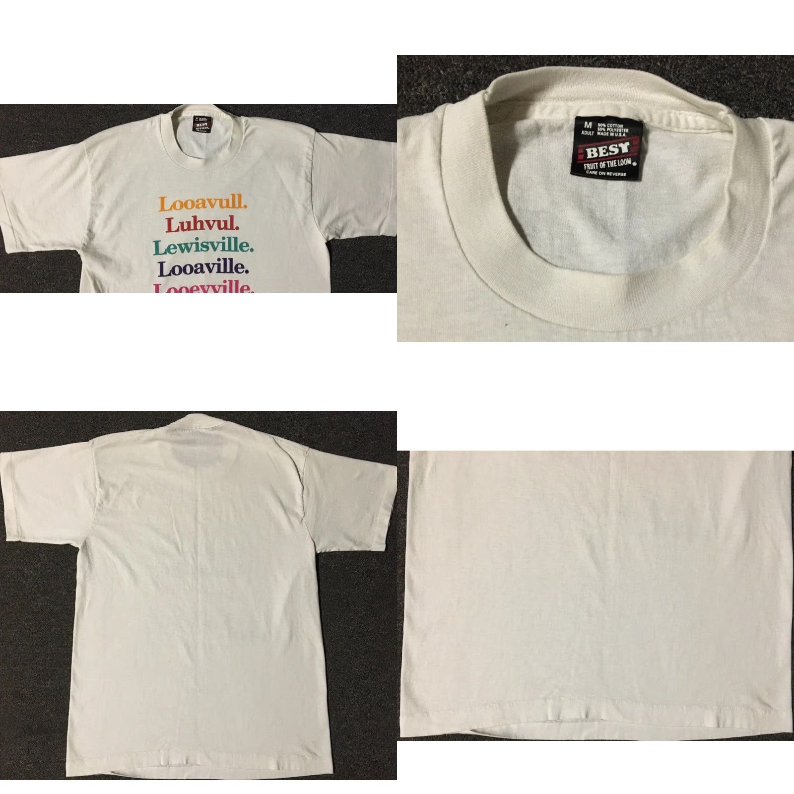 Vintage Vtg 90s Louisville Kentucky However You Say It Faded Shirt M White Grunge Funny Joke Size US M / EU 48-50 / 2 - 8 Thumbnail