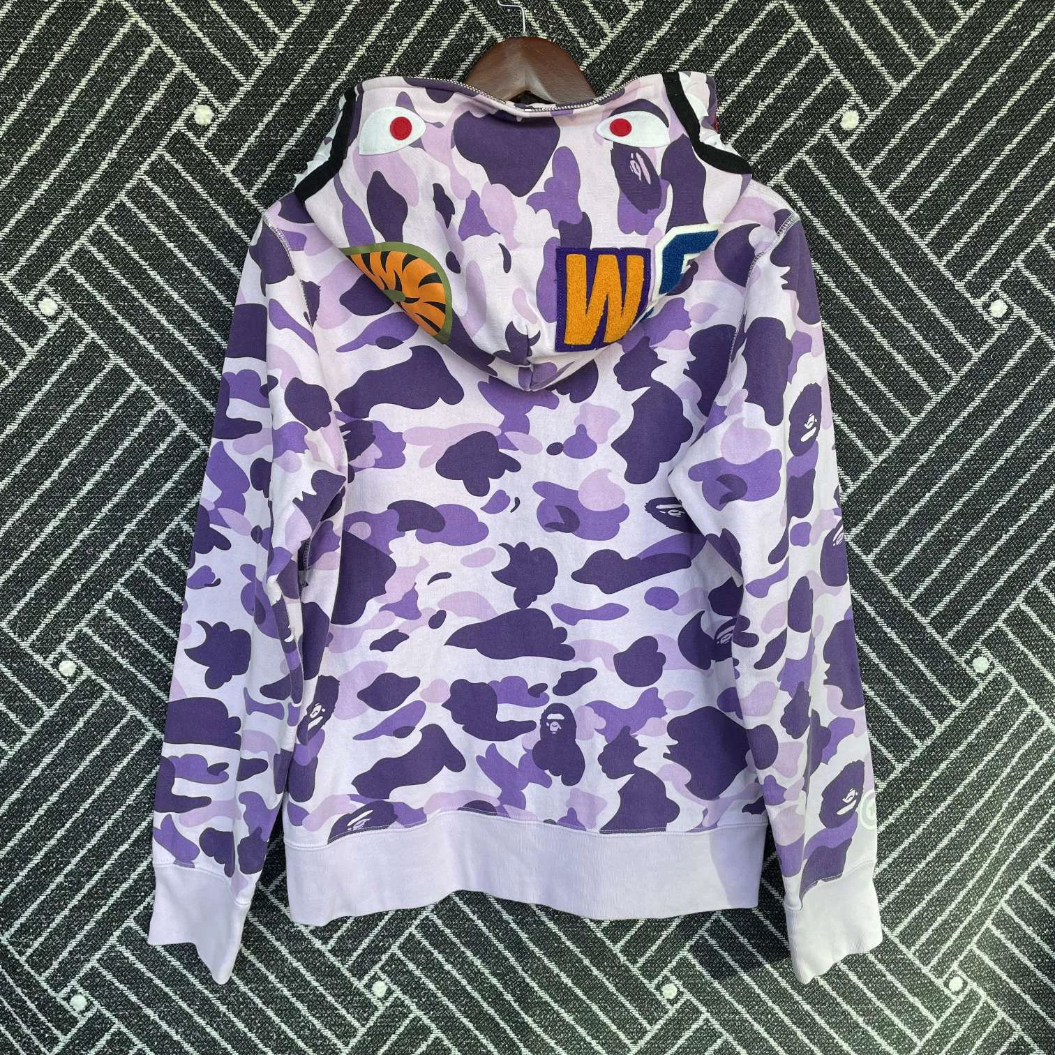 Other BAPE Shark Camo Zip Hoodie Unisex Pink Purple M Size US M / EU 48-50 / 2 - 2 Thumbnail