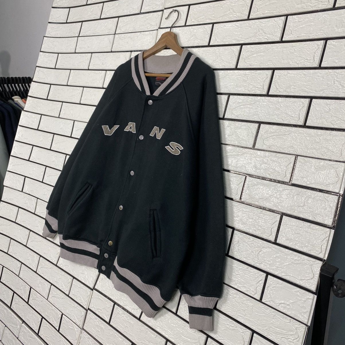 Japanese Brand 📌Vintage Bomber Jacket Vans Snap Button Size US L / EU 52-54 / 3 - 3 Thumbnail