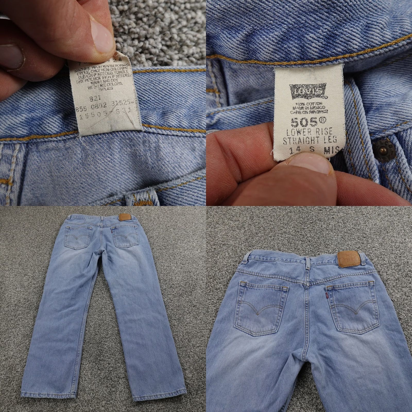 Levi's VINTAGE Levi's Jeans Womens 14 Dark Blue Denim 505 Straight Lower Rise Y2K 00s Mens Womens Girls Boys Size 36" / US 14 / IT 50 - 8 Thumbnail