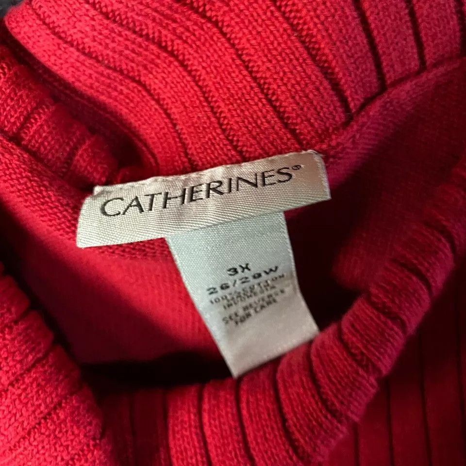 Other Catherines Blouse Women's 3X 26/28W Short Sleeve Red Size ONE SIZE - 2 Thumbnail
