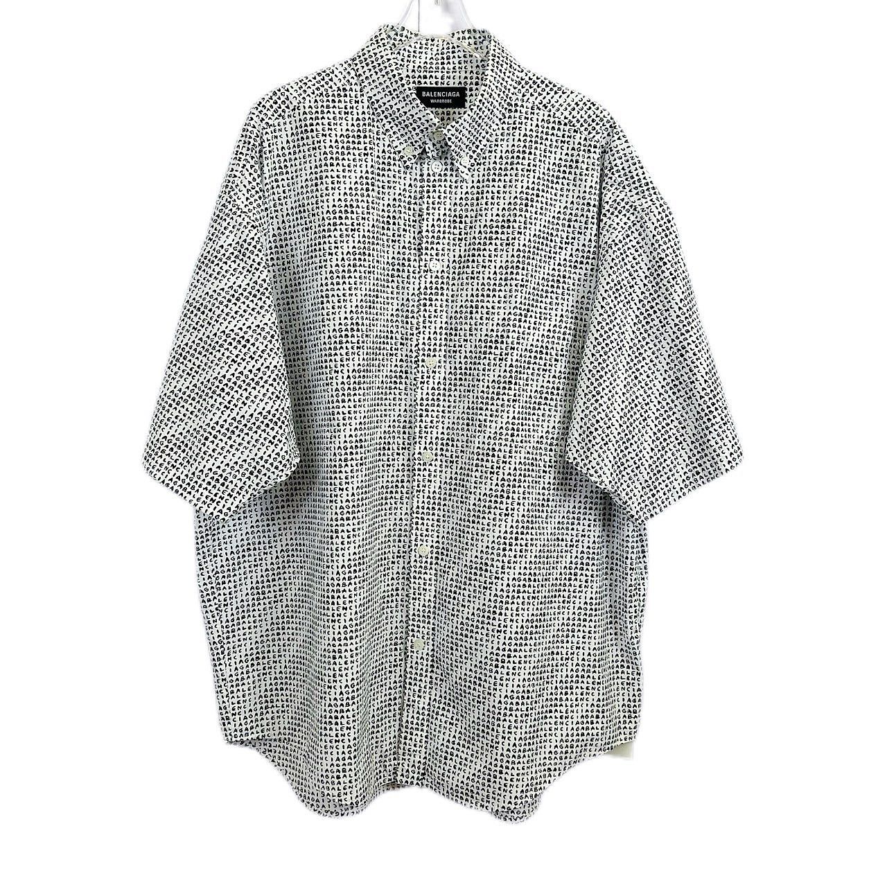Balenciaga Balenciaga All Over Logo Short Sleeve Shirt Size S Size US S / EU 44-46 / 1 - 1 Thumbnail