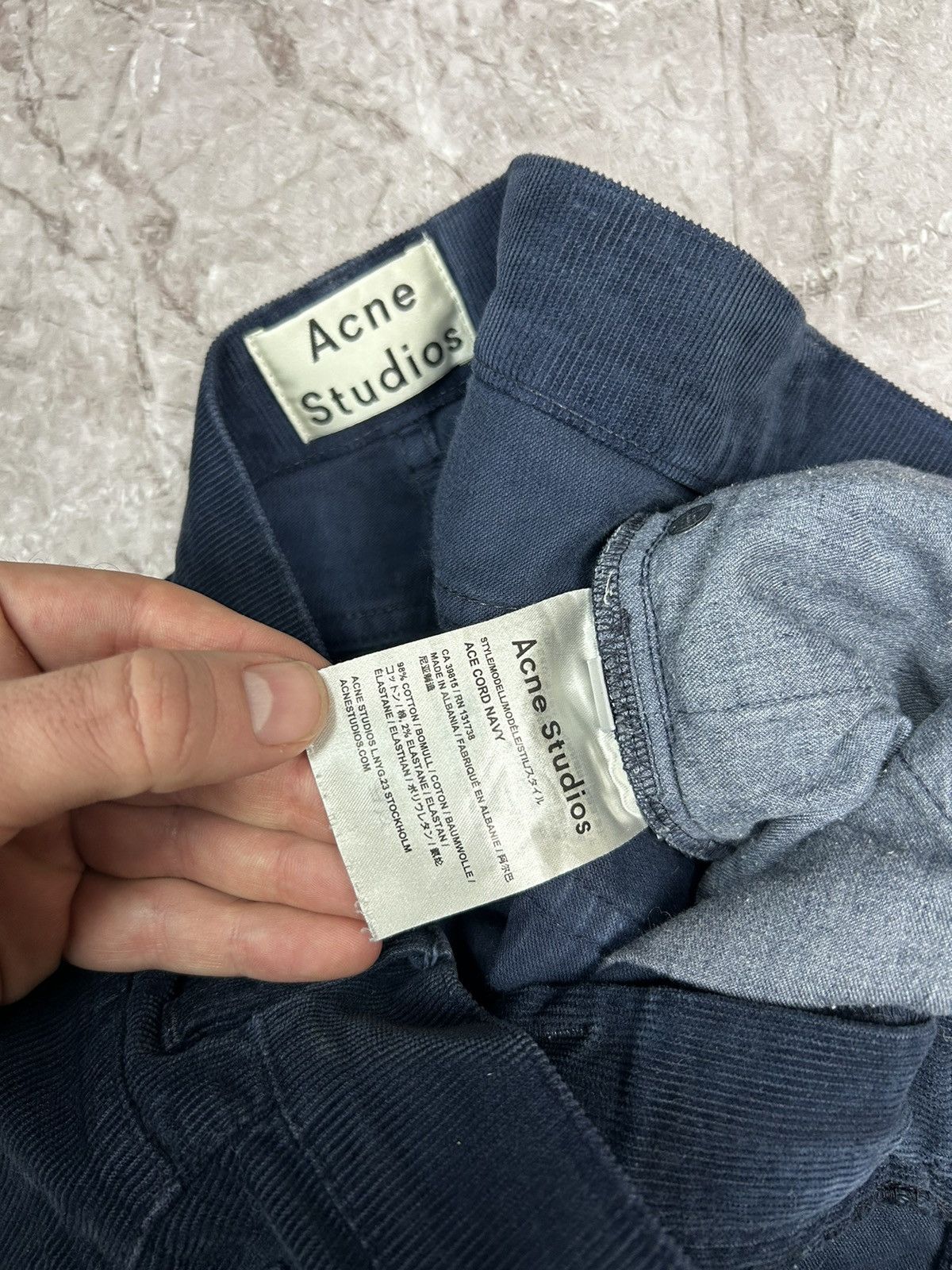 Acne Studios Acne Studios Skin 5 Cord Navy Velvet Courduroy Pants Size US 32 / EU 48 - 9 Thumbnail