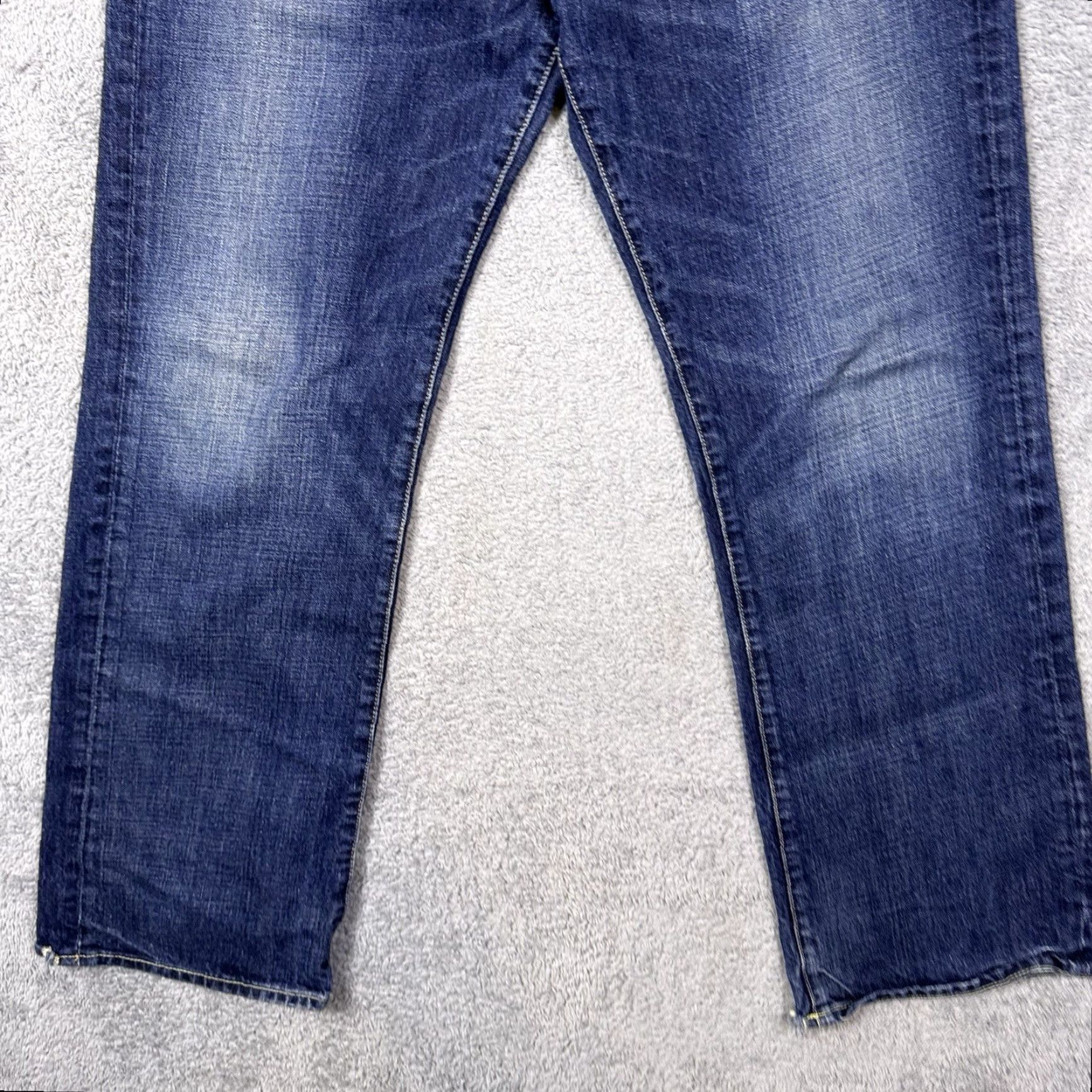 Abercrombie & Fitch Abercrombie & Fitch Kilburn Jeans Men 36x32 Vintage Lowrise Boot Whisker Denim Y2K Jeans Regular 5-Pocket Blue Mens Size US 36 / EU 52 - 2 Thumbnail