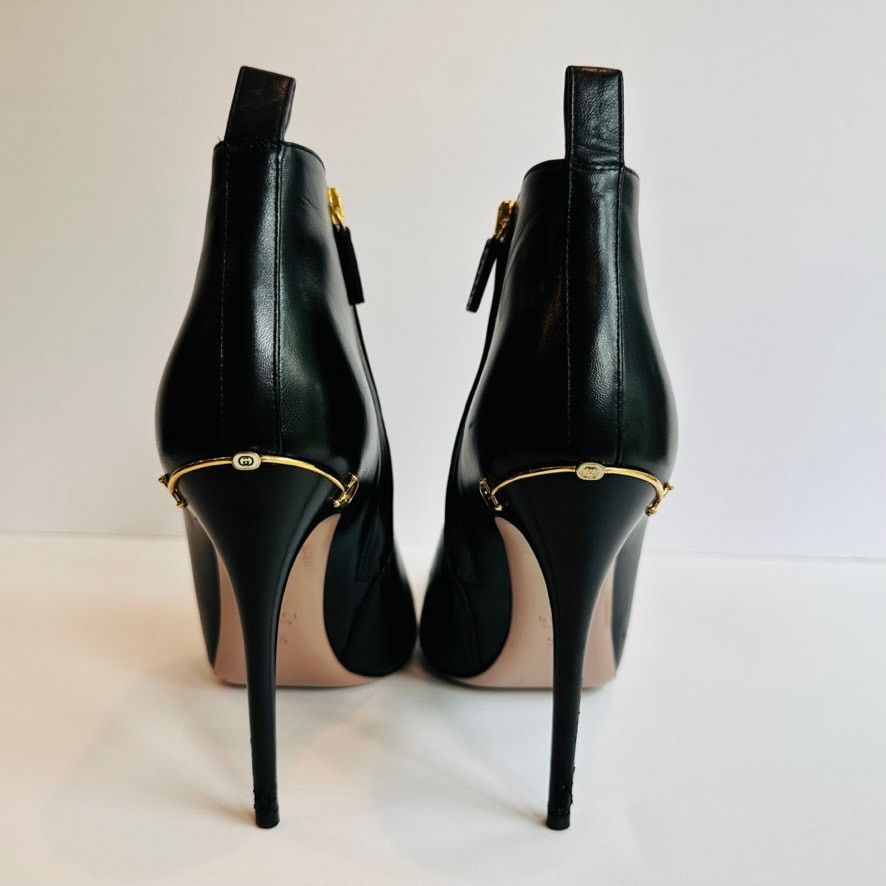Gucci Gucci Black Ankle Boot Size 39.5 Spike Point Toe Horsebit Size US 9.5 / IT 39.5 - 3 Thumbnail