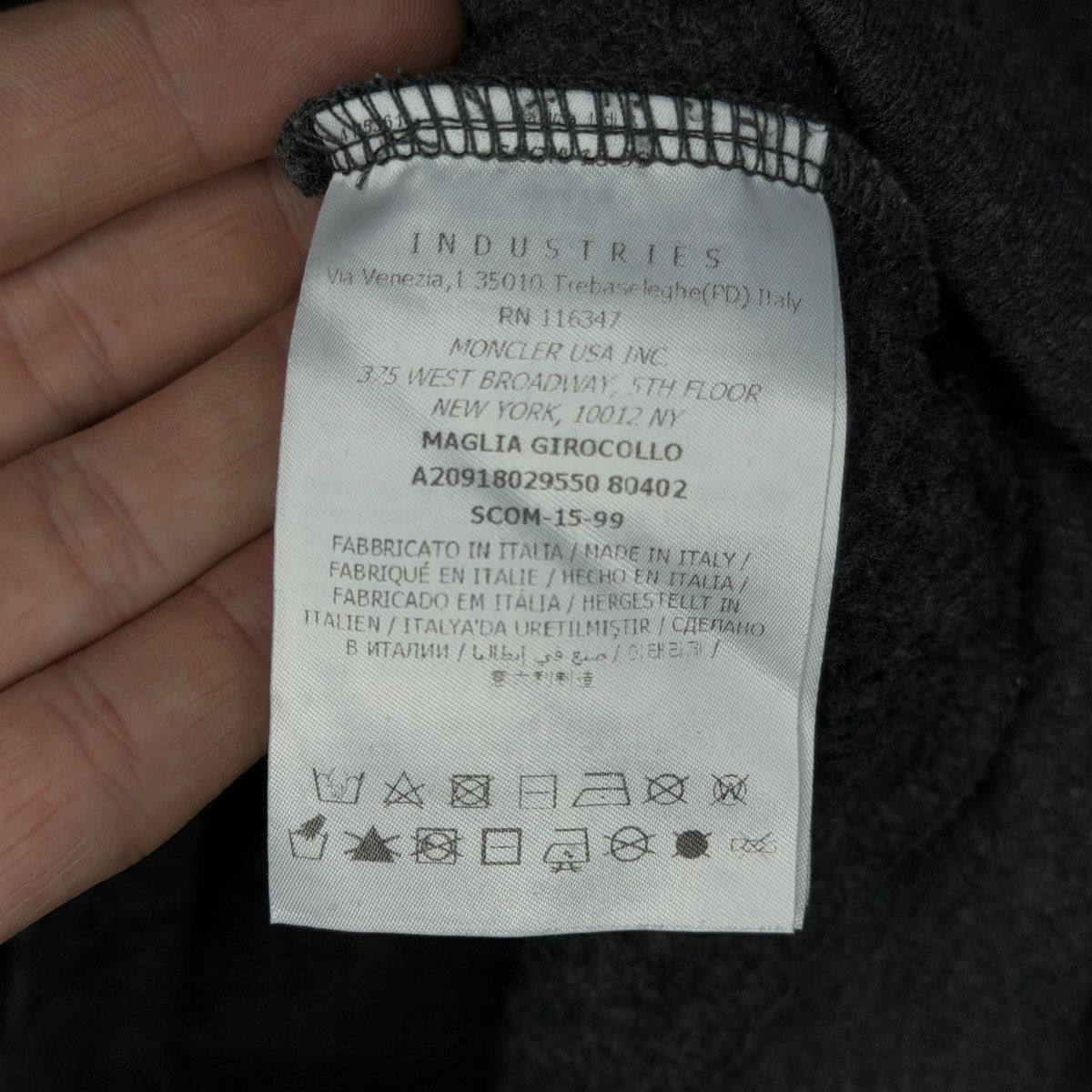 Moncler Moncler Sweatshirt Crewneck Grey Logo Size US M / EU 48-50 / 2 - 11 Thumbnail