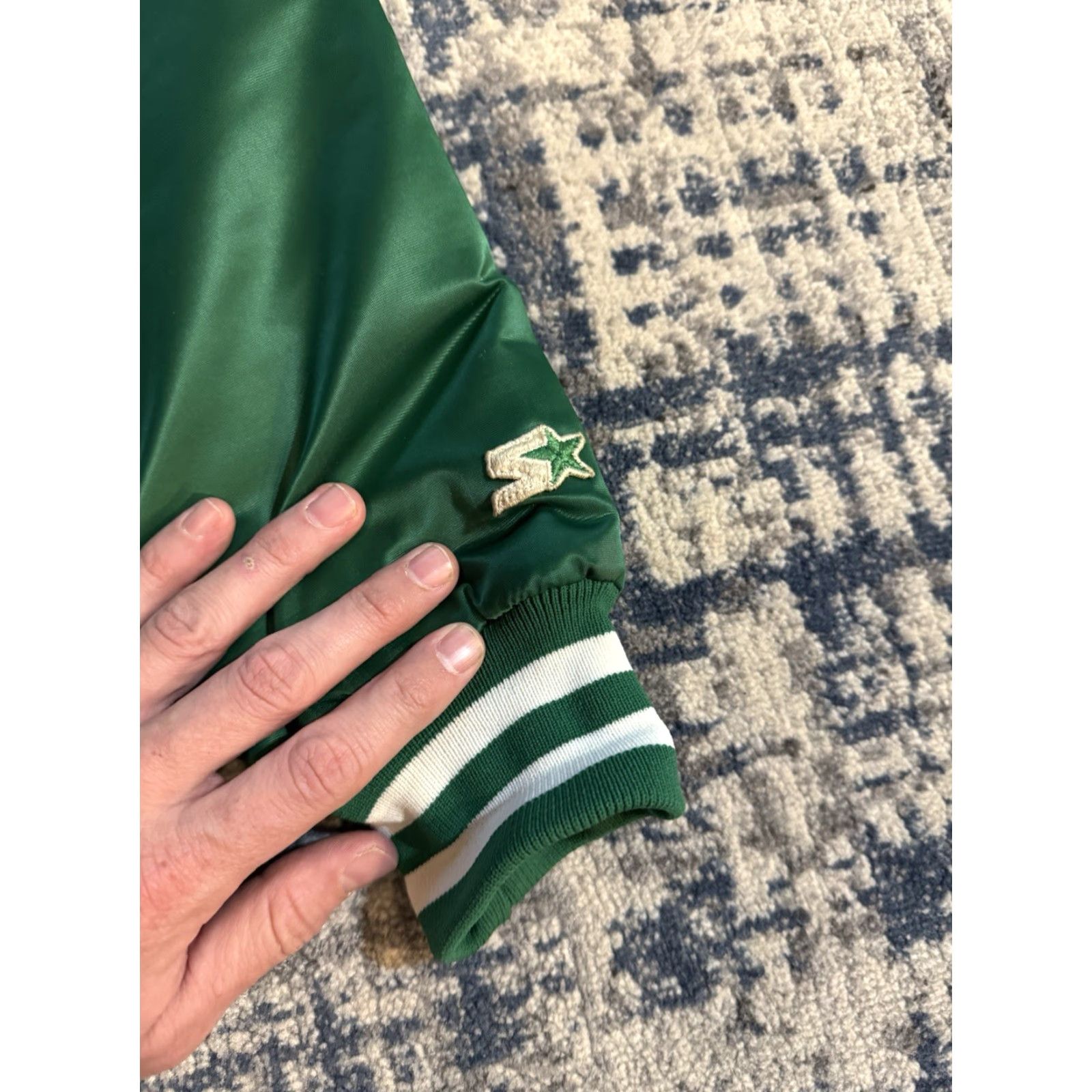 Starter VINTAGE Michigan State Spartans Green Satin Starter Jacket M NCAA OFFICIAL Bomber Jacket Mens 80s College Sports Satin Lined Pockets Size US M / EU 48-50 / 2 - 4 Thumbnail