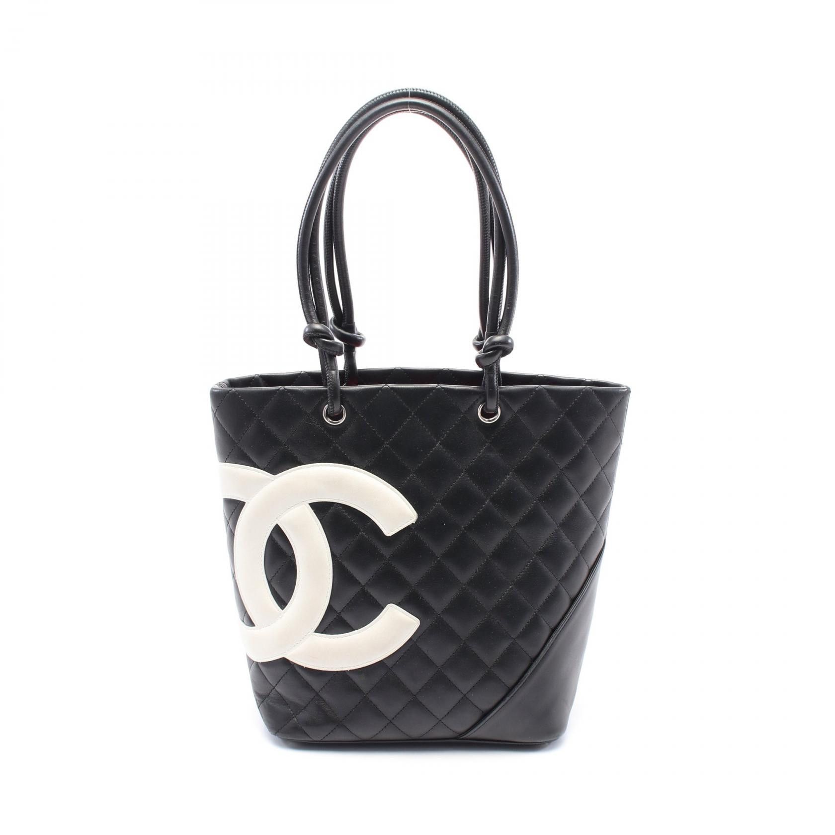 Chanel Chanel Cambon Line Leather Tote Bag Leather Tote Bag A25167 in Black, Women's